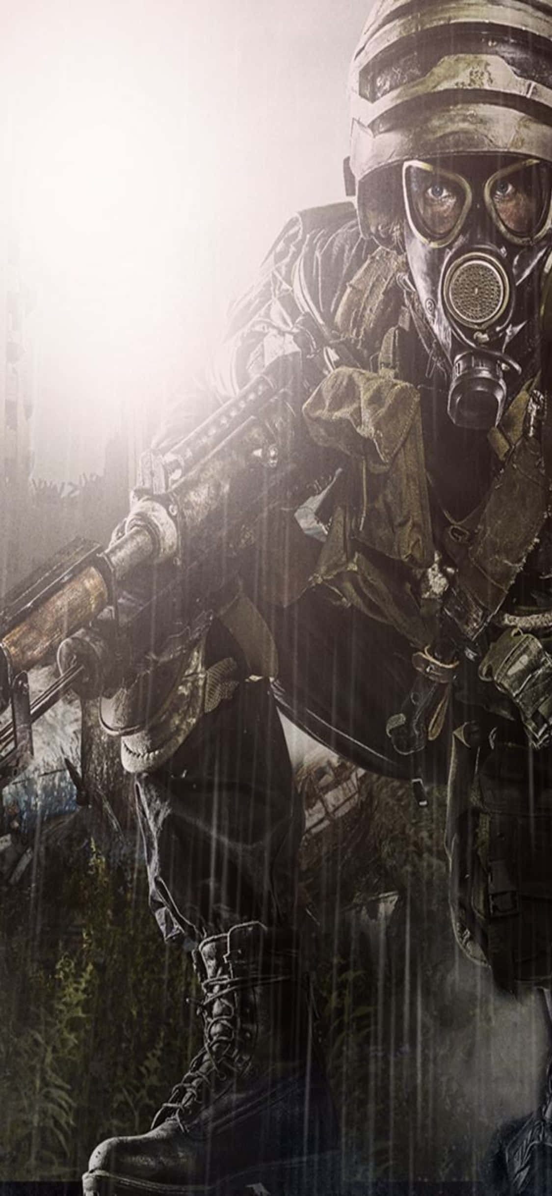 Pangangaso sa Maulang Araw iPhone X Metro Last Light Background Wallpaper
