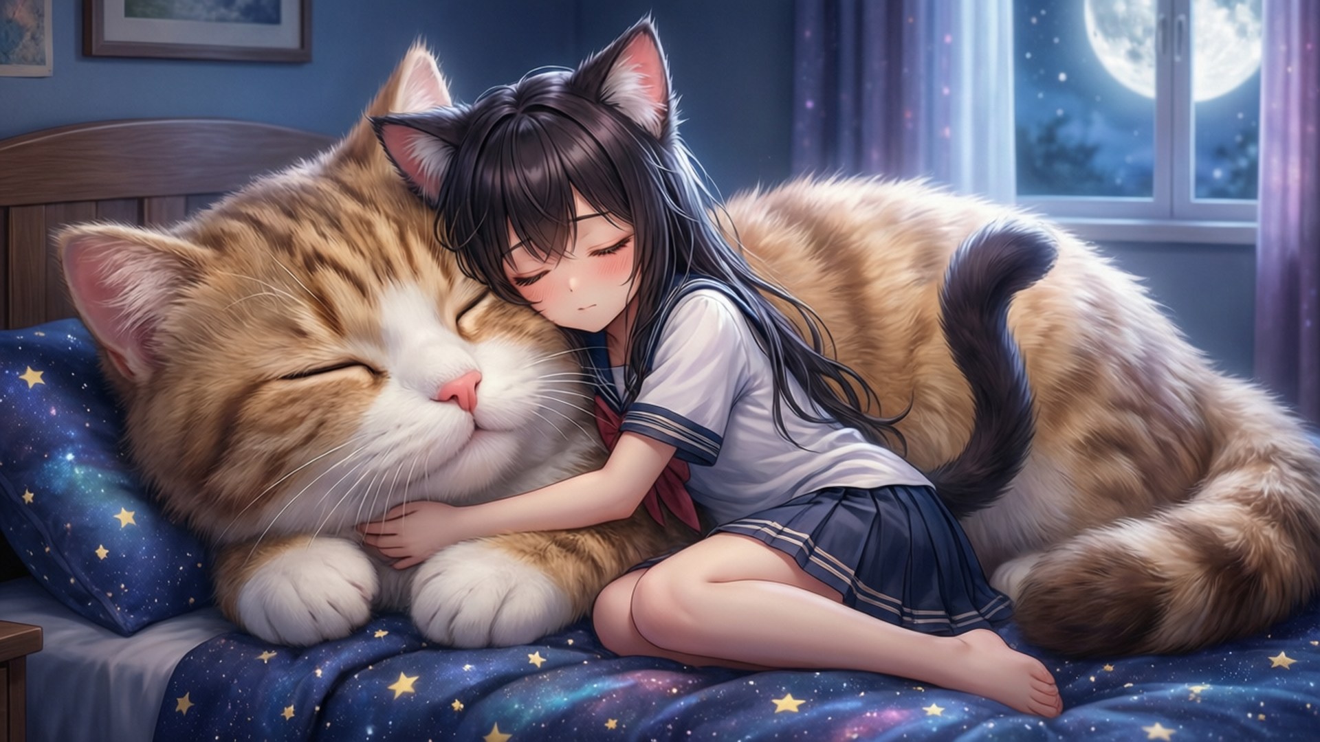 Pangarap ng Babaeng Nekomimi Wallpaper