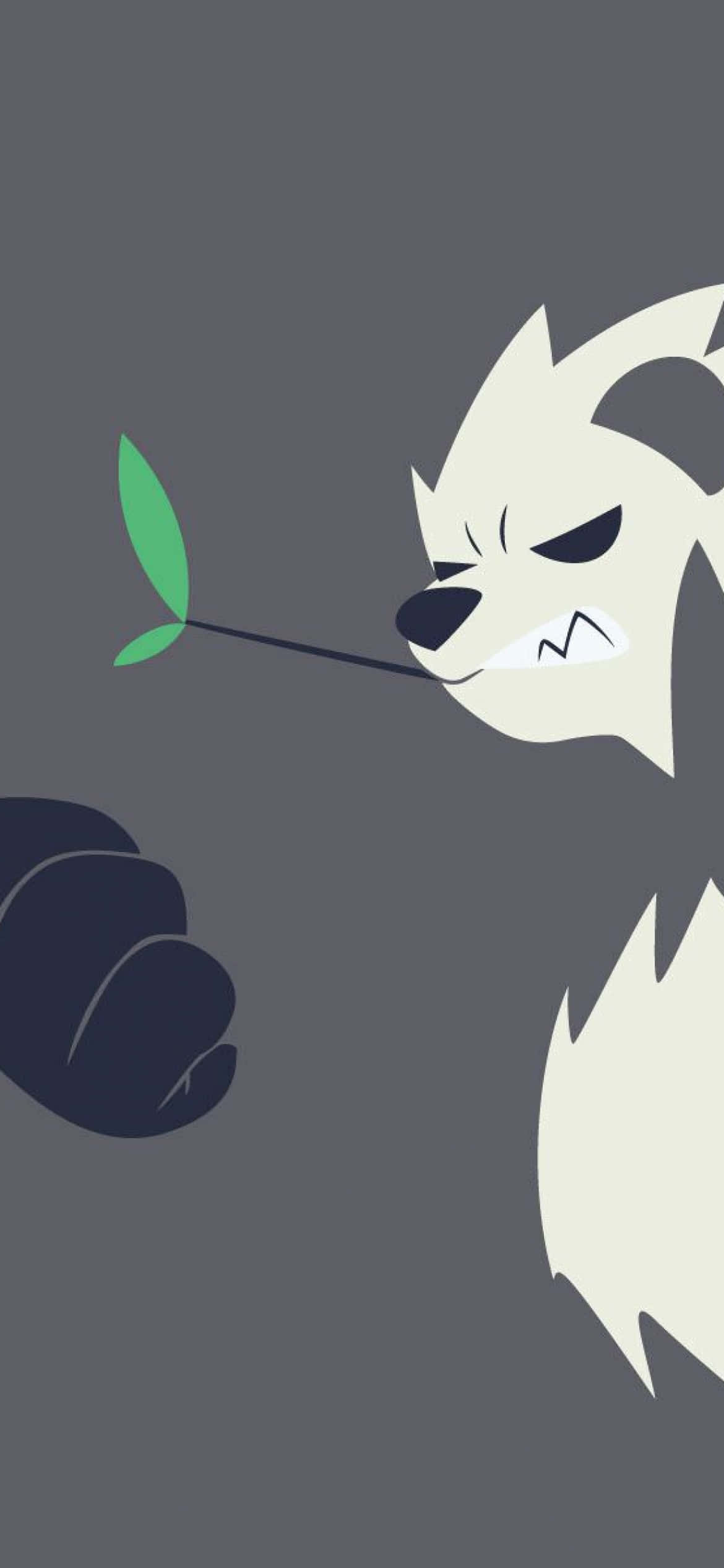 Pangoro Na May Dahon Vector Art Wallpaper