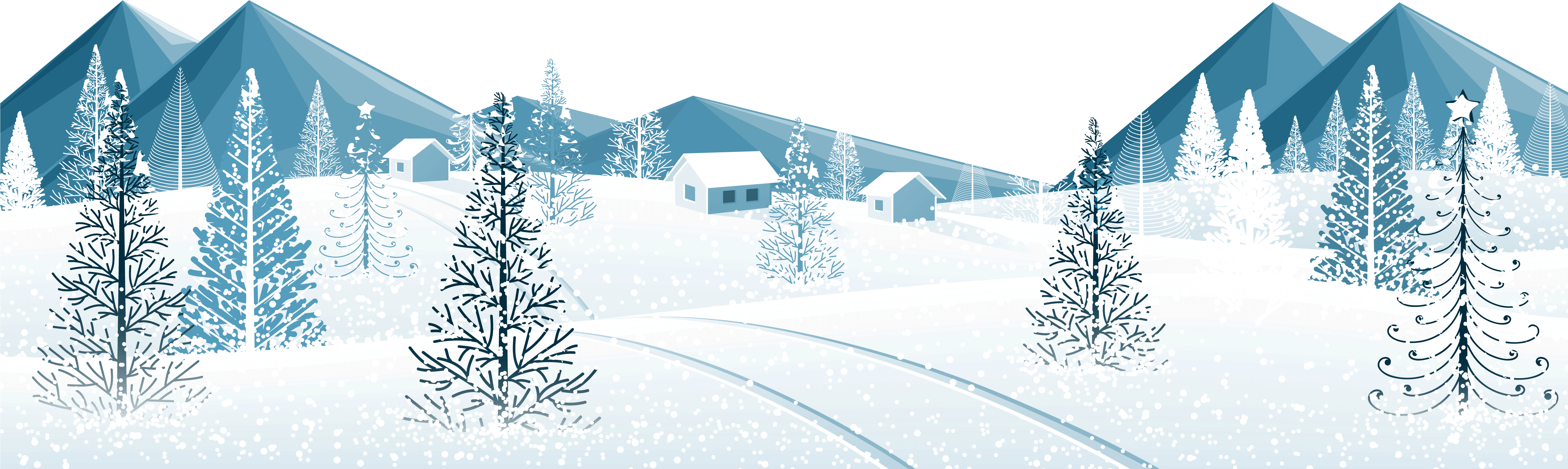 Panorama ng Taglamig na Tanawin Wallpaper