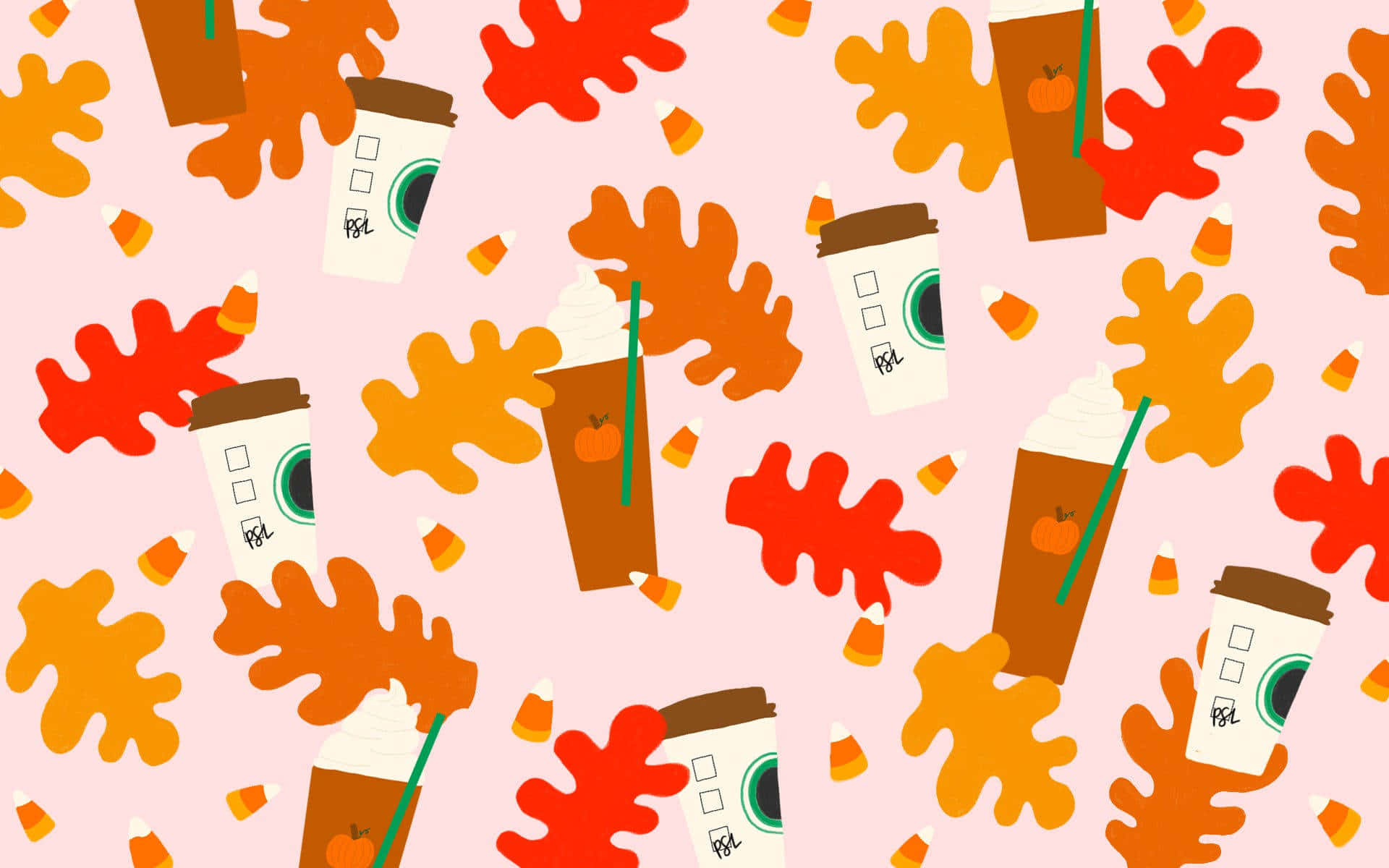 Parang bata sa candy store, napapaligiran ng mga kulay ng taglagas! Wallpaper