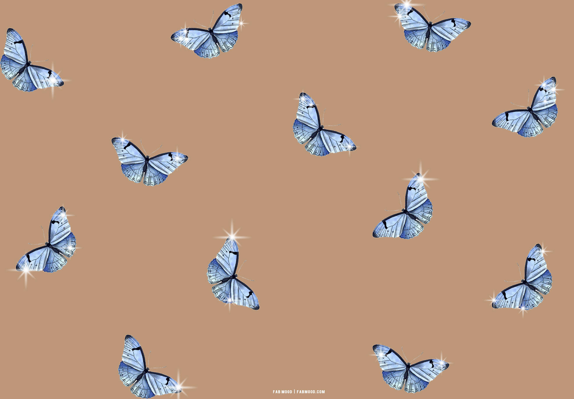 Paruparo Aesthetic na Kumikislap na mga Pakpak Wallpaper