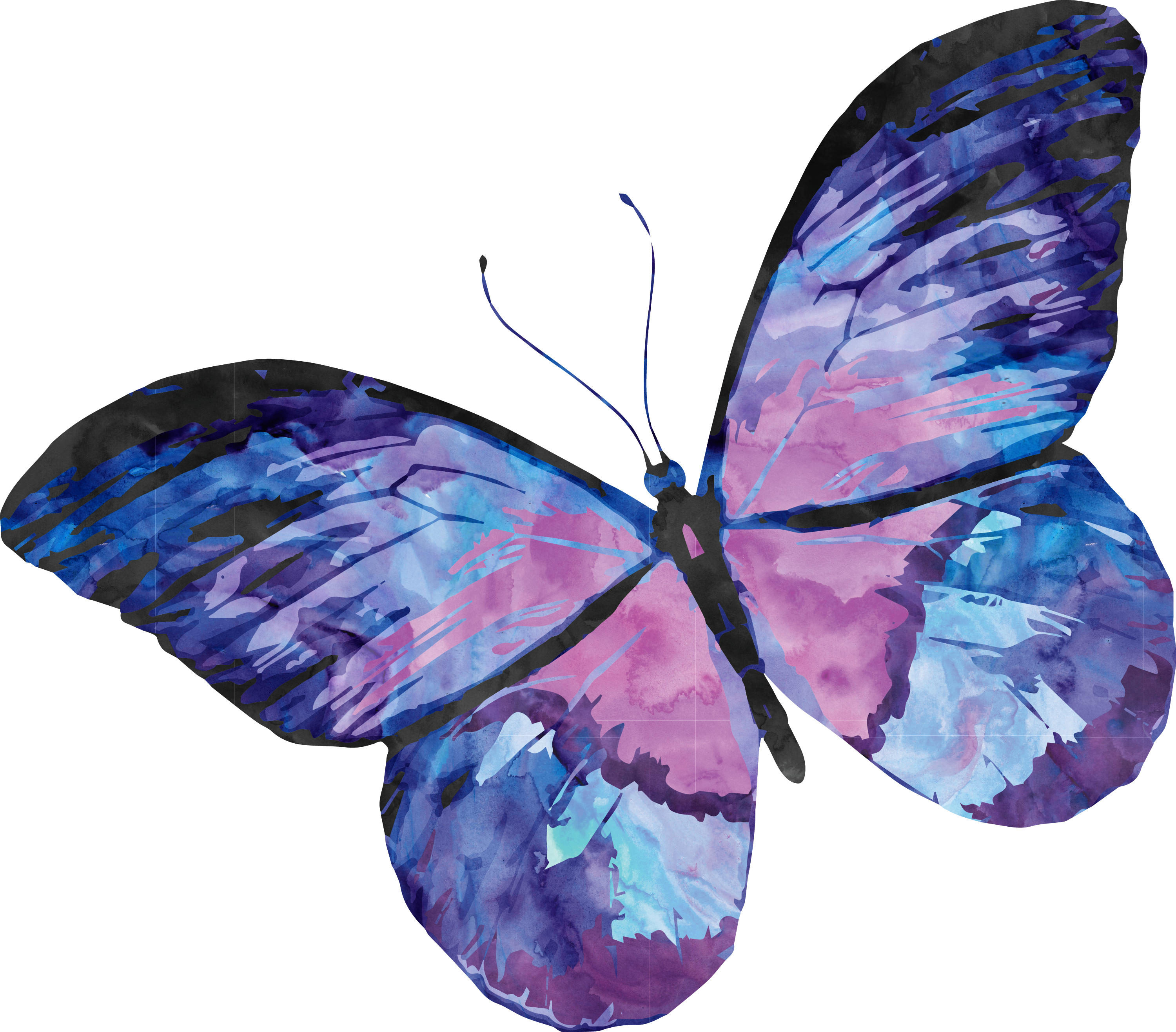 Paruparong Watercolor na Lila na Abstract Wallpaper