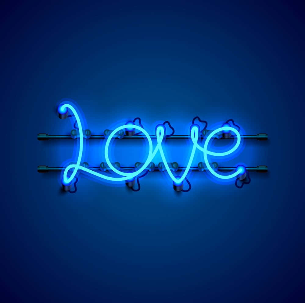 Pasiglahin ang Iyong Araw gamit ang Neon Blue Wallpaper