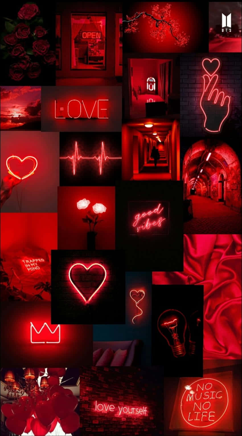 Pasiglahin ang Iyong Buhay Gamit ang Neon Red Aesthetic Wallpaper
