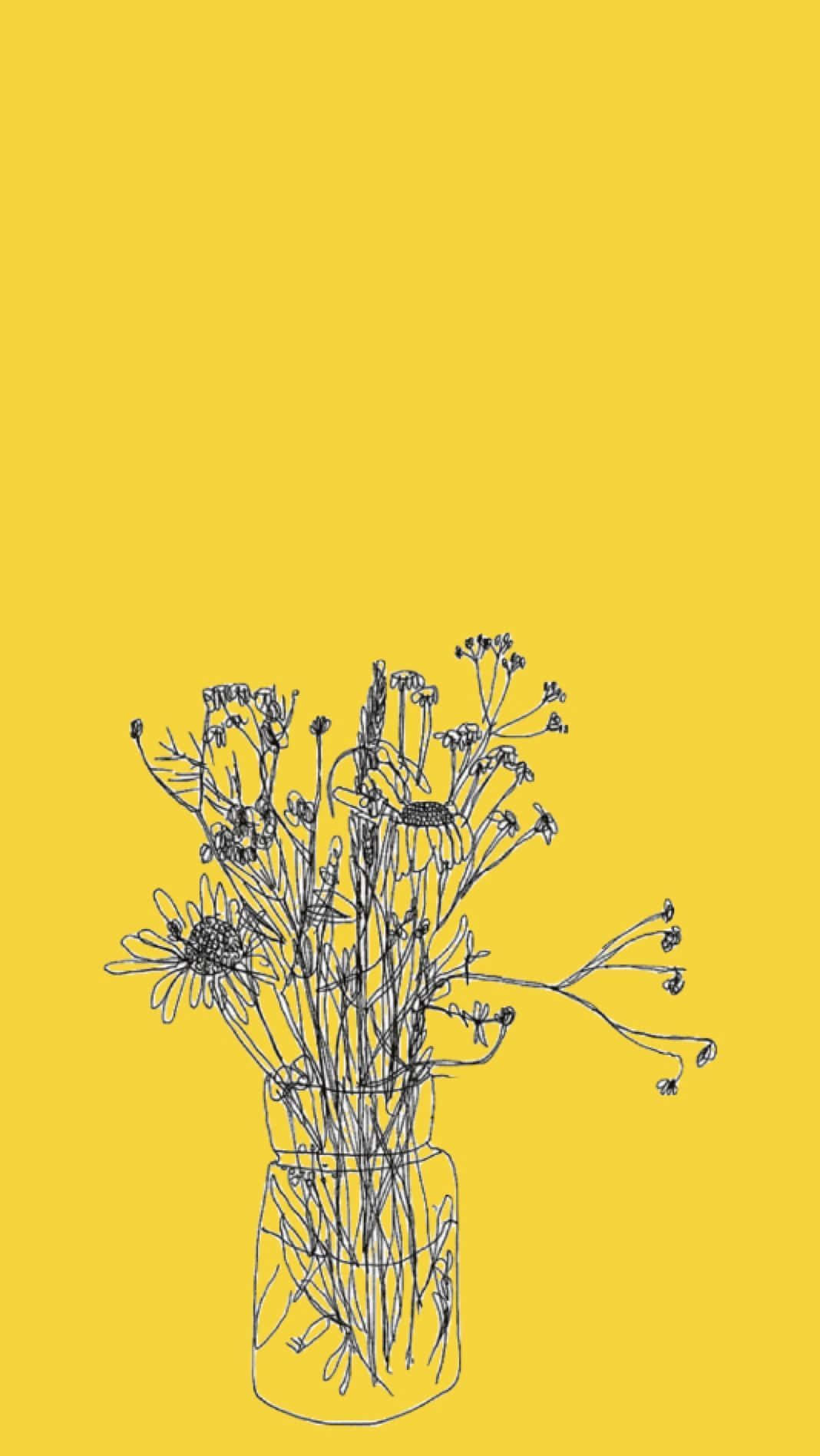 Pasiglahin ang iyong araw na may sari-saring Aesthetic Yellow Wallpaper