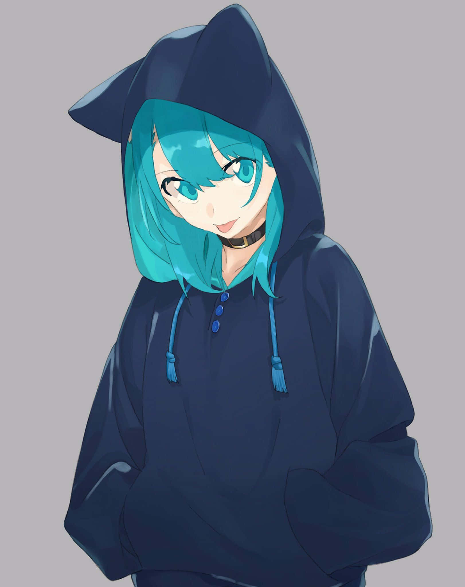 Pasiglahin ang iyong kaswal na wardrobe gamit ang naka-istilong anime girl hoodie na ito! Wallpaper