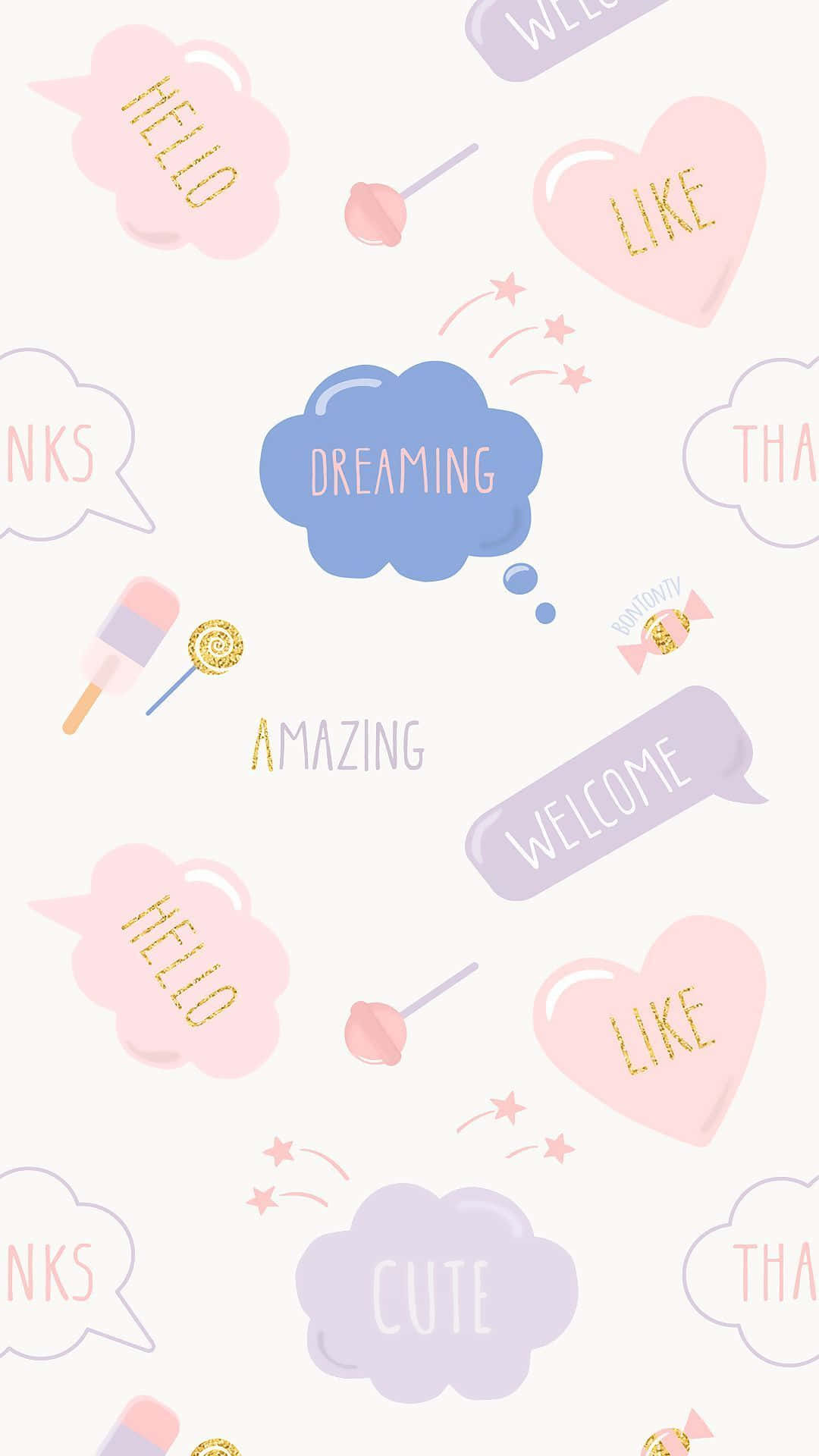 Pasiglahin ang iyong araw gamit ang isang cute na pastel background Wallpaper