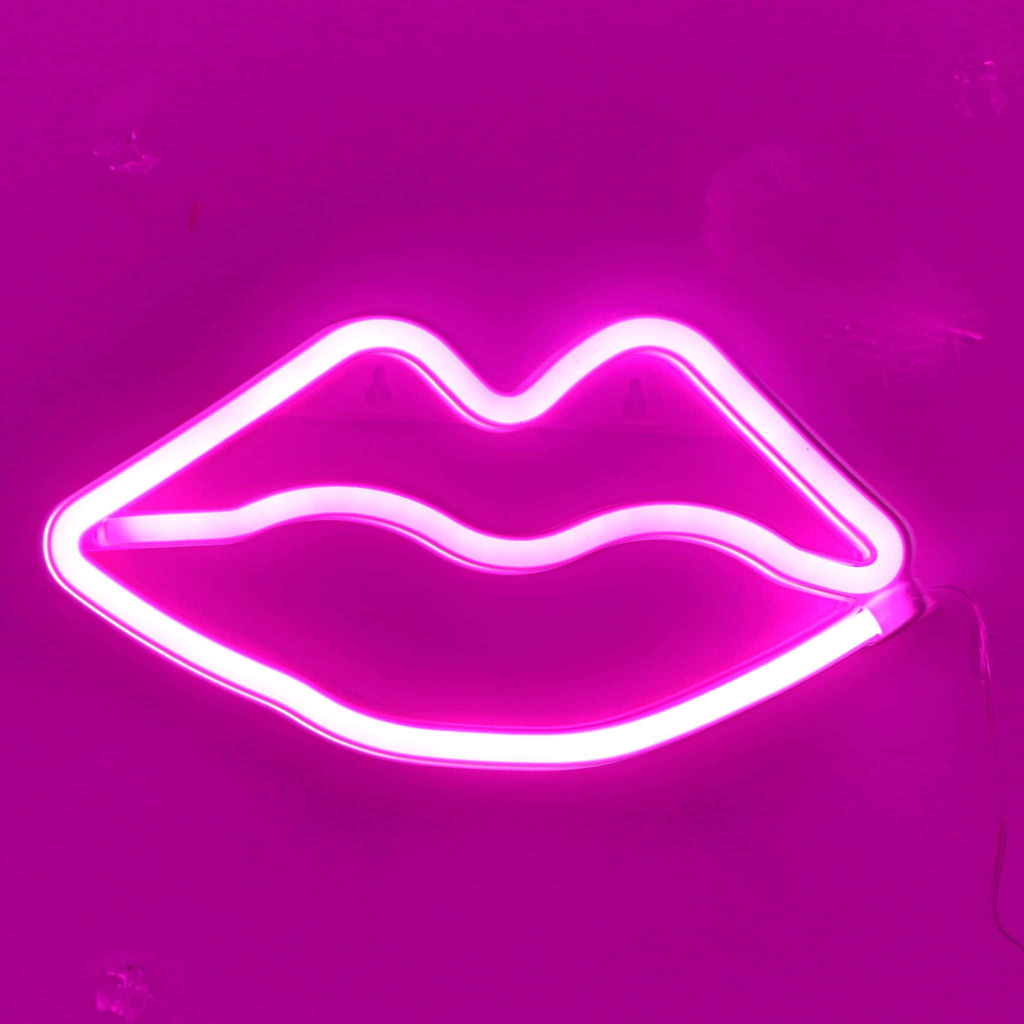 Pasiglahin ang iyong araw gamit ang Neon Pink Aesthetic Wallpaper