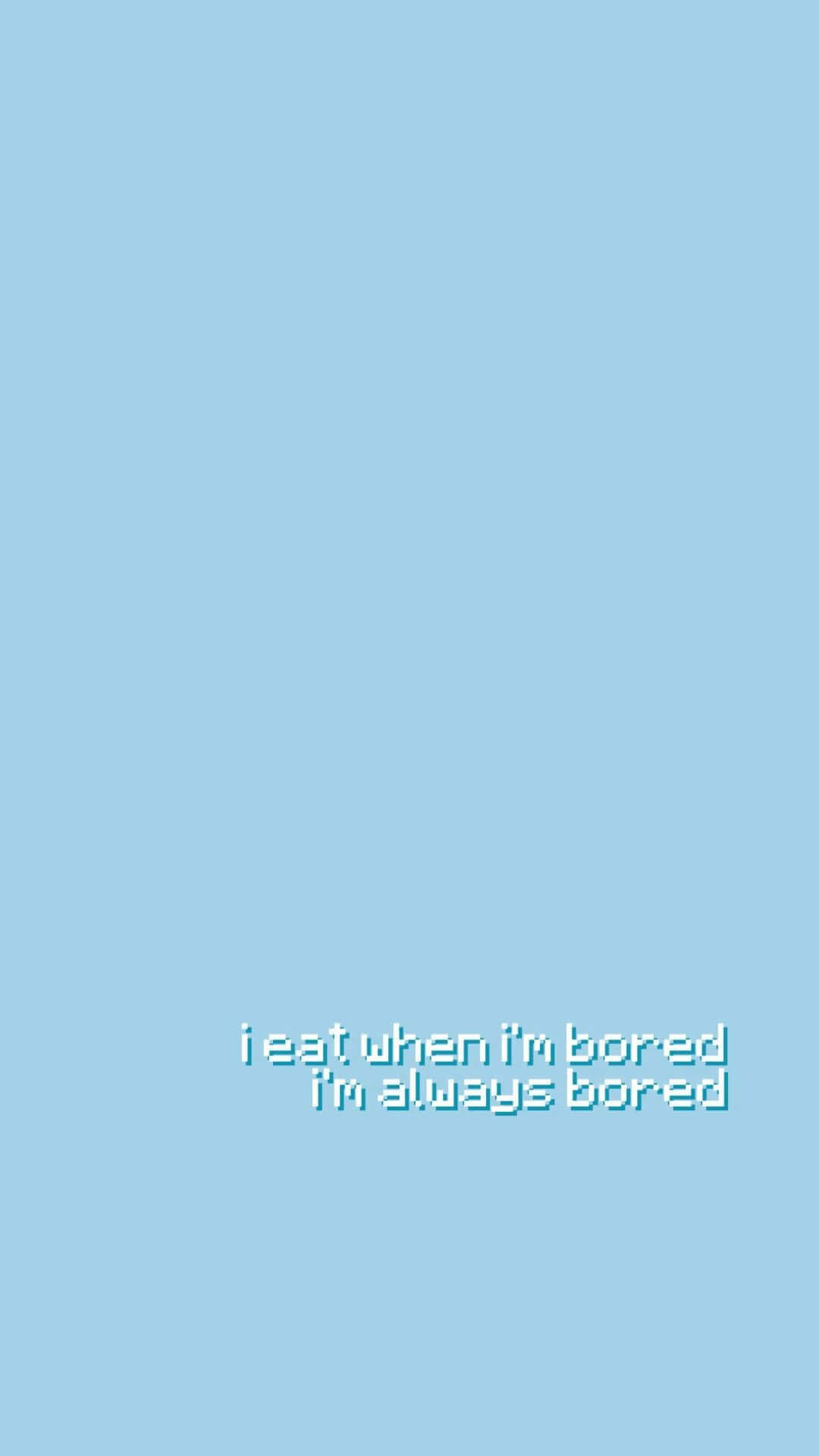 Pastel Blue Solid na may Nakakatawang Quote Wallpaper