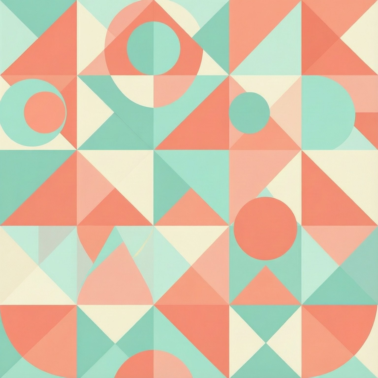Pastel na Geometrikong Disenyo Wallpaper