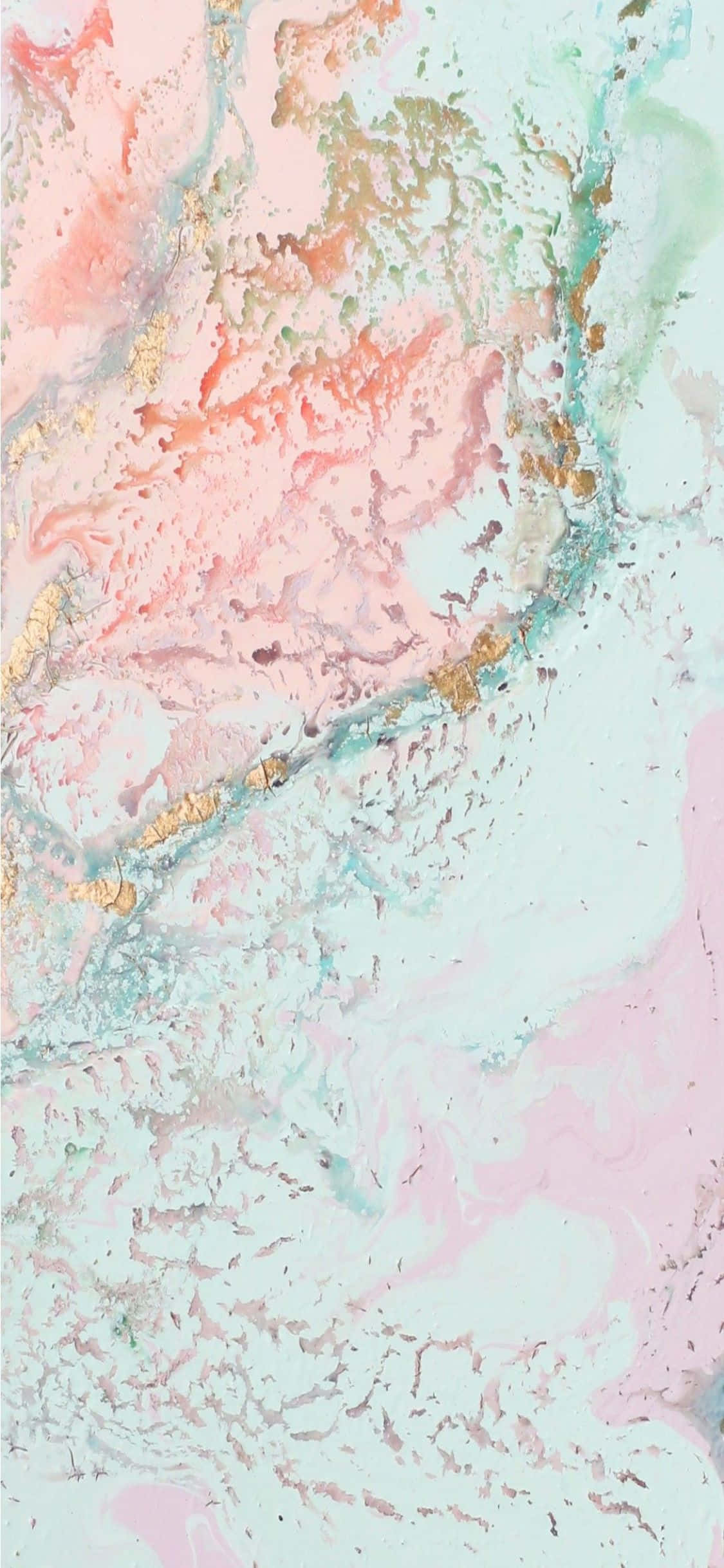 Pastel Pink at Teal Marble Purple Background Wallpaper
