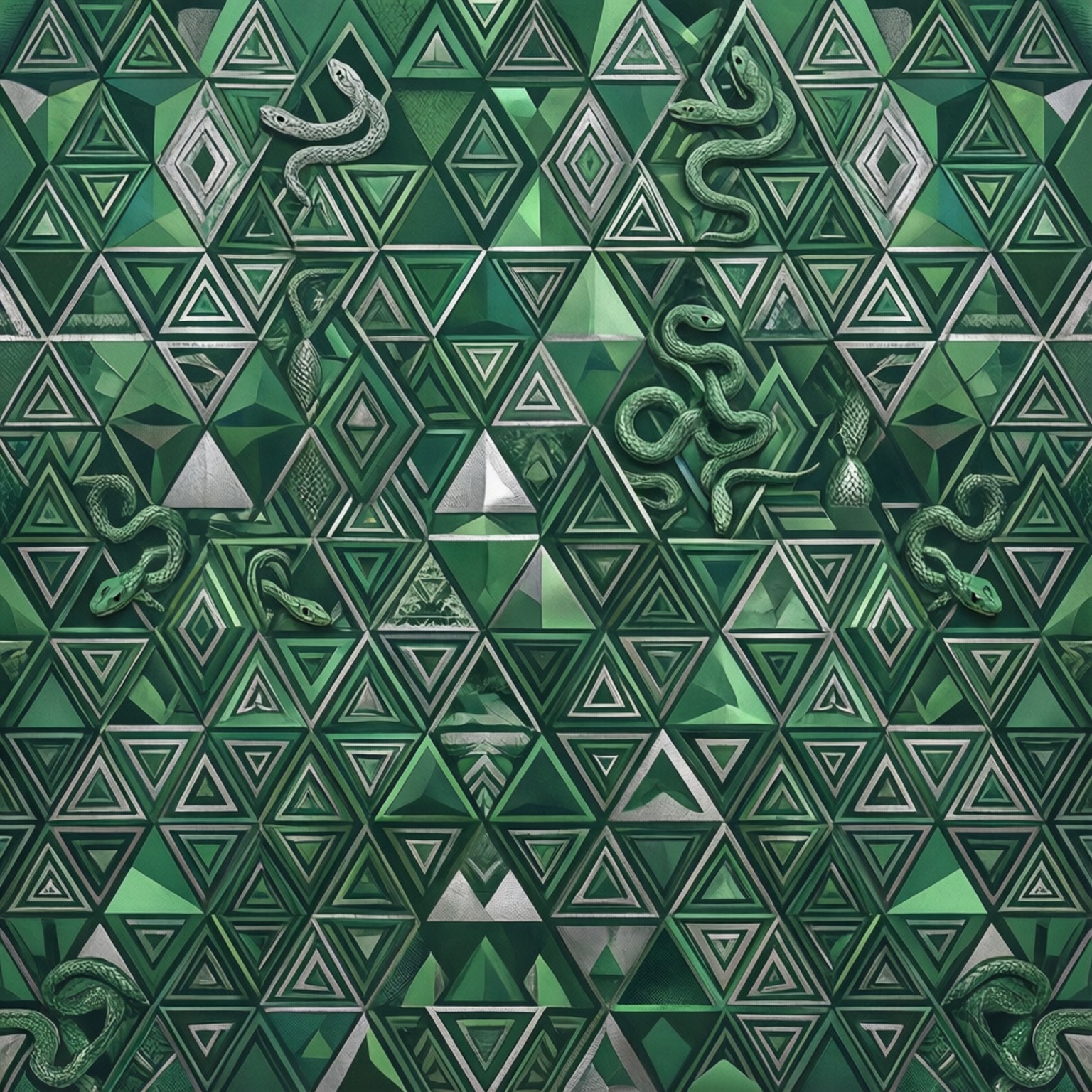 Pattern na Geometric na Slytherin Wallpaper