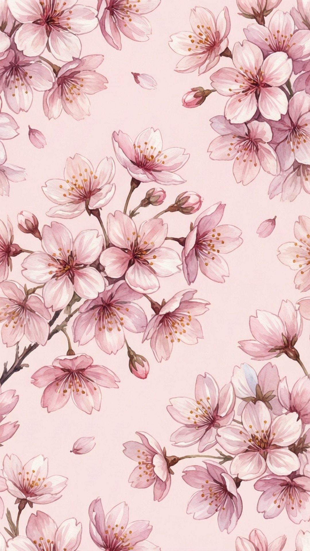 Pattern ng Cherry Blossom Wallpaper