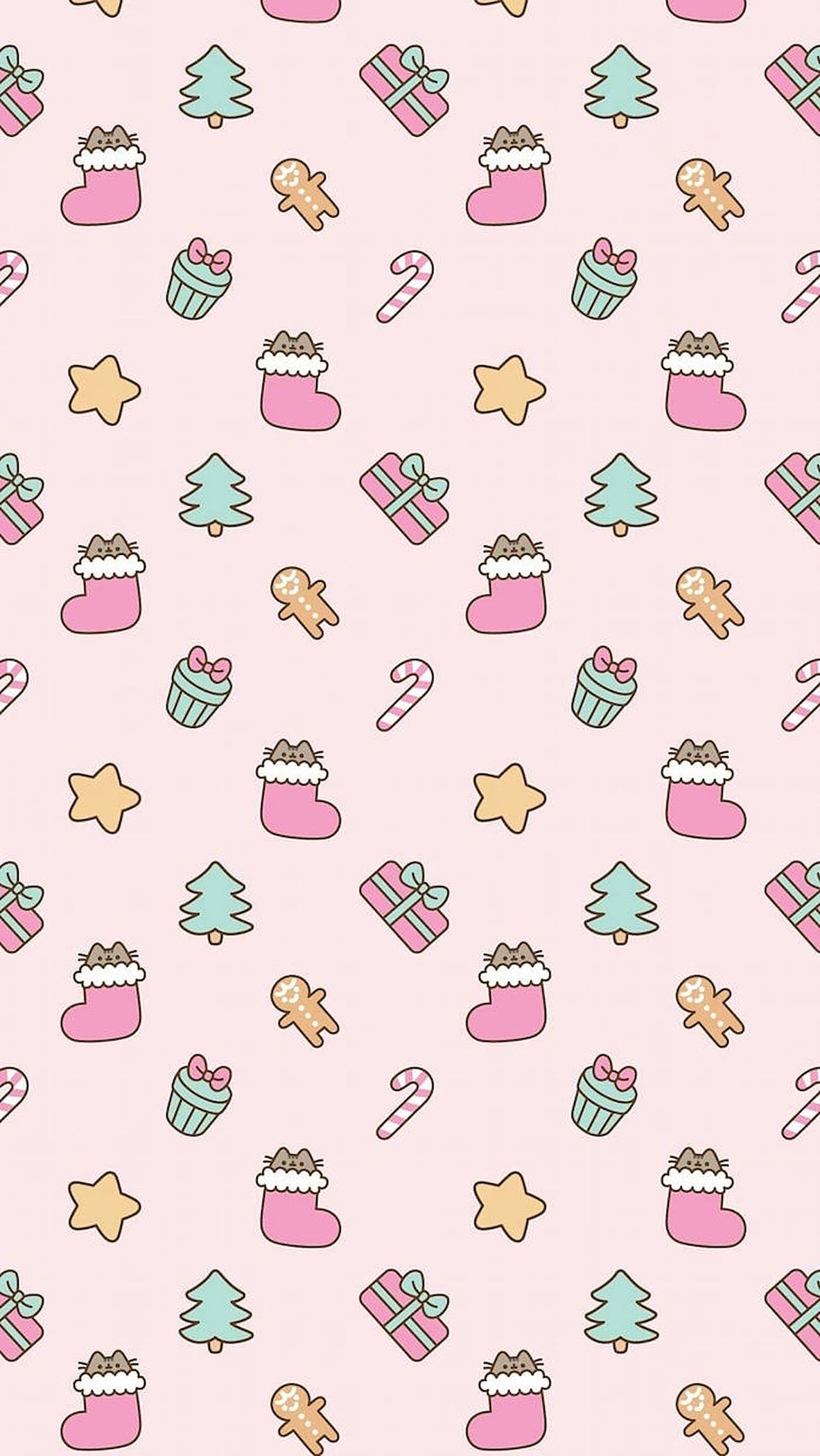 Pattern ng Cute Christmas Decoration Wallpaper