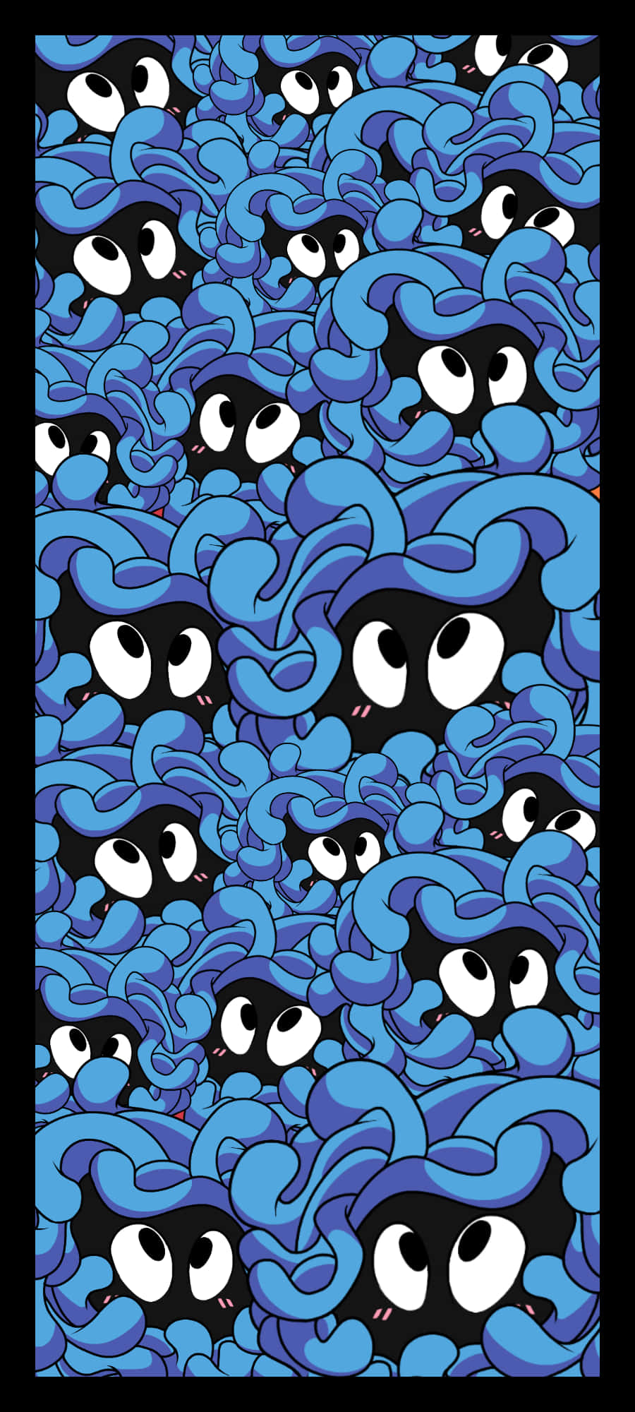 Tangela Faces Pattern Wallpaper