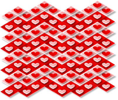 Pattern ng mga Pulang Puso Wallpaper