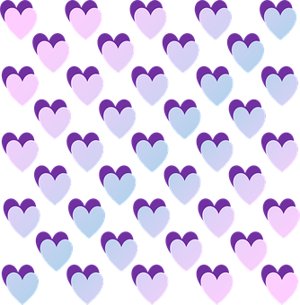 Pattern ng Puso na May Lilang Dantay na Kulay Wallpaper