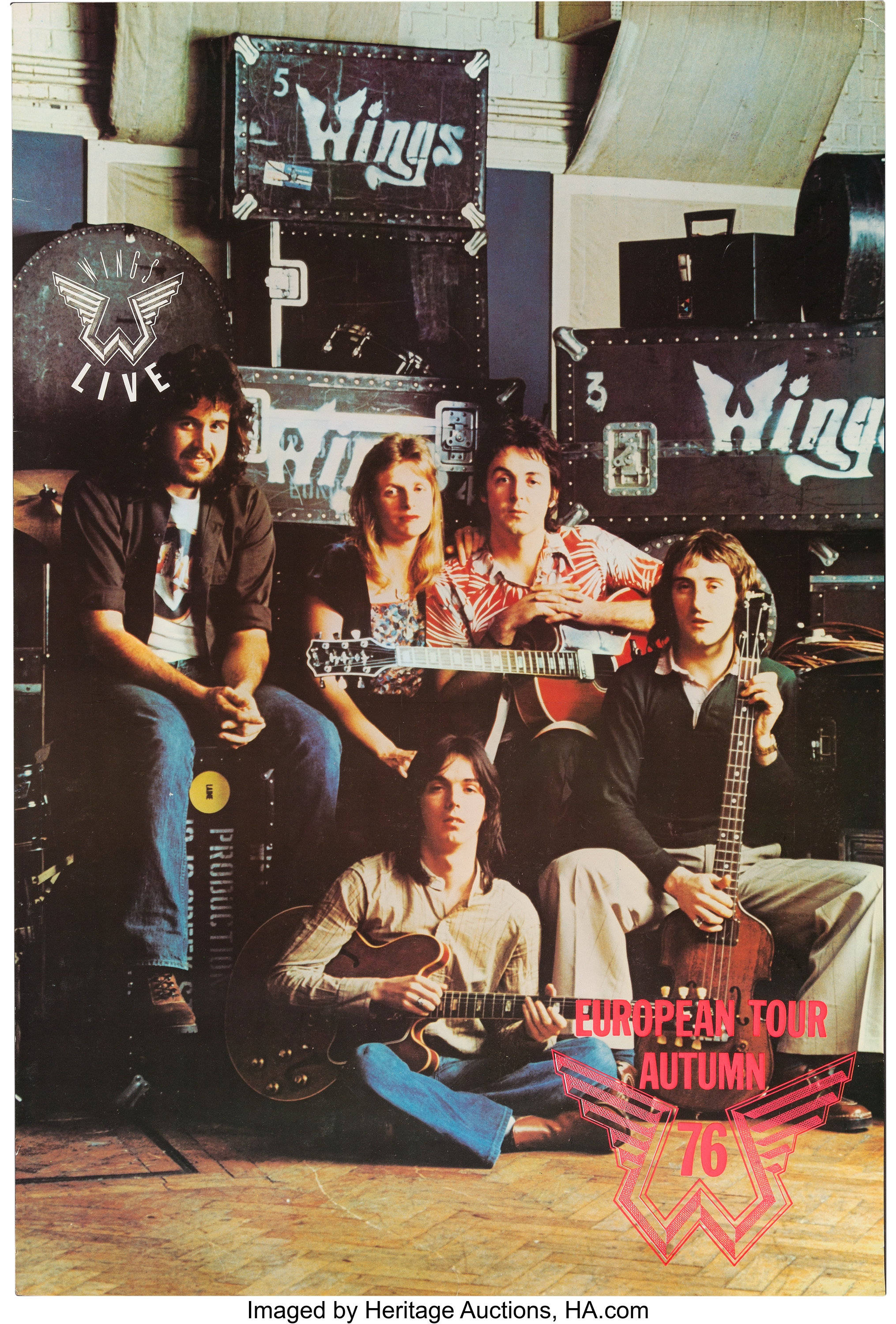 Paul McCartney And Wings Tour Promo Poster Wallpaper
