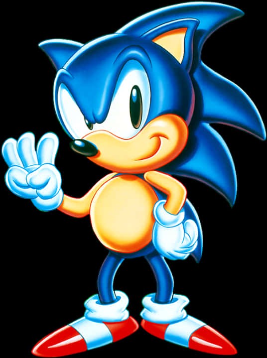 Peace Sign ng Classic Sonic Wallpaper