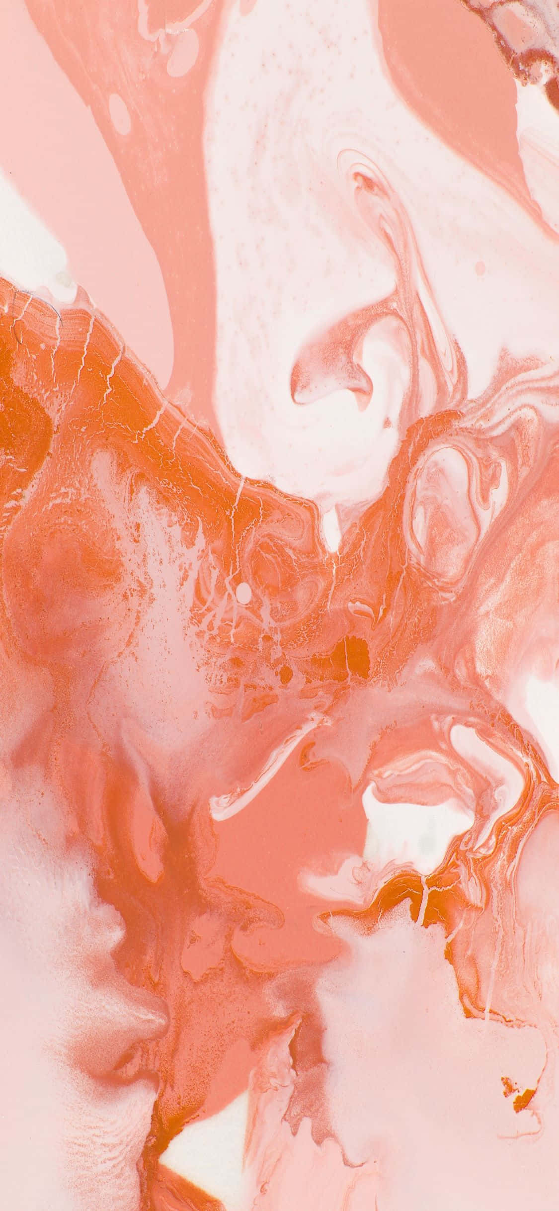 Peachy Orange iPhone X Marble Background Wallpaper