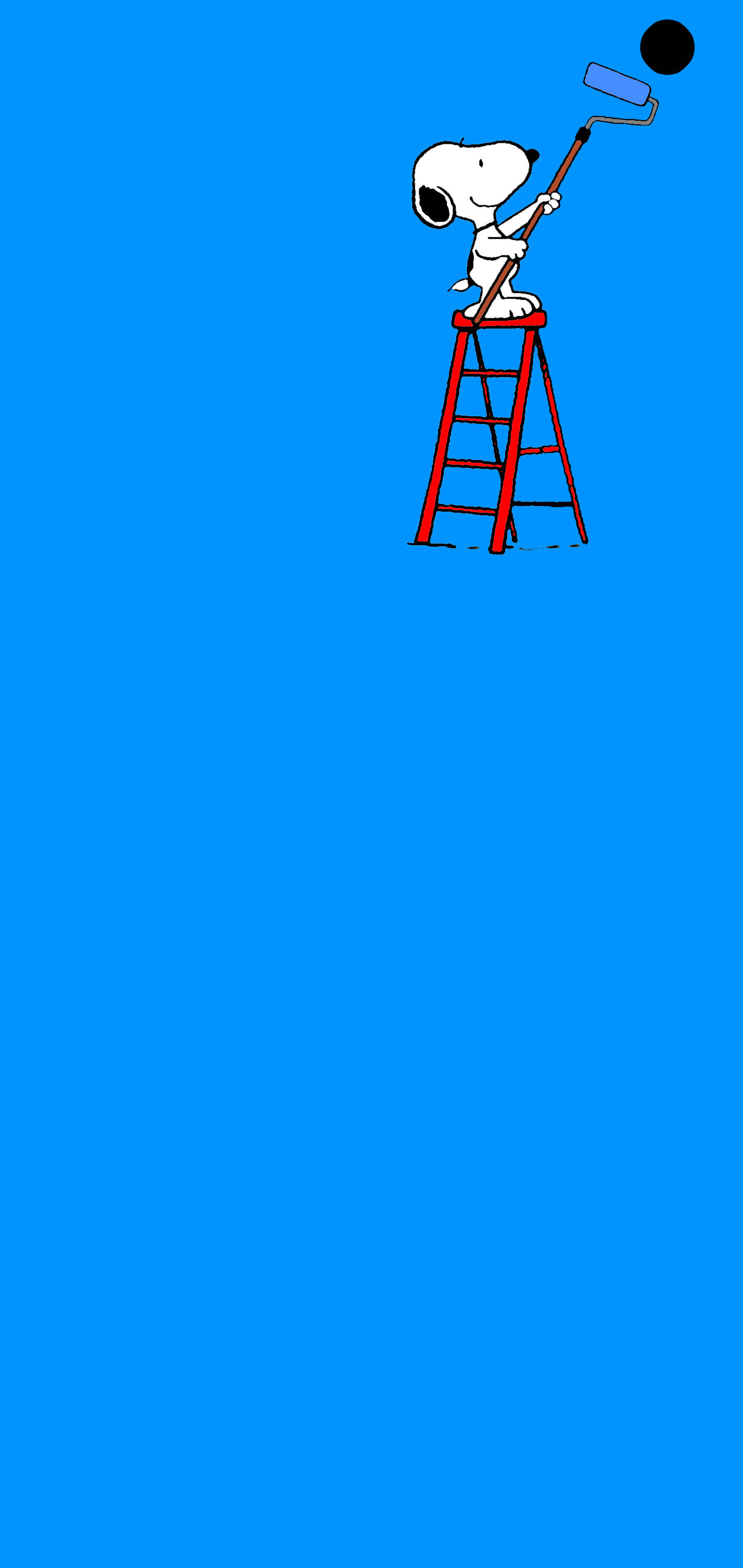 Peanuts Snoopy Nagpipint ng Butas Wallpaper
