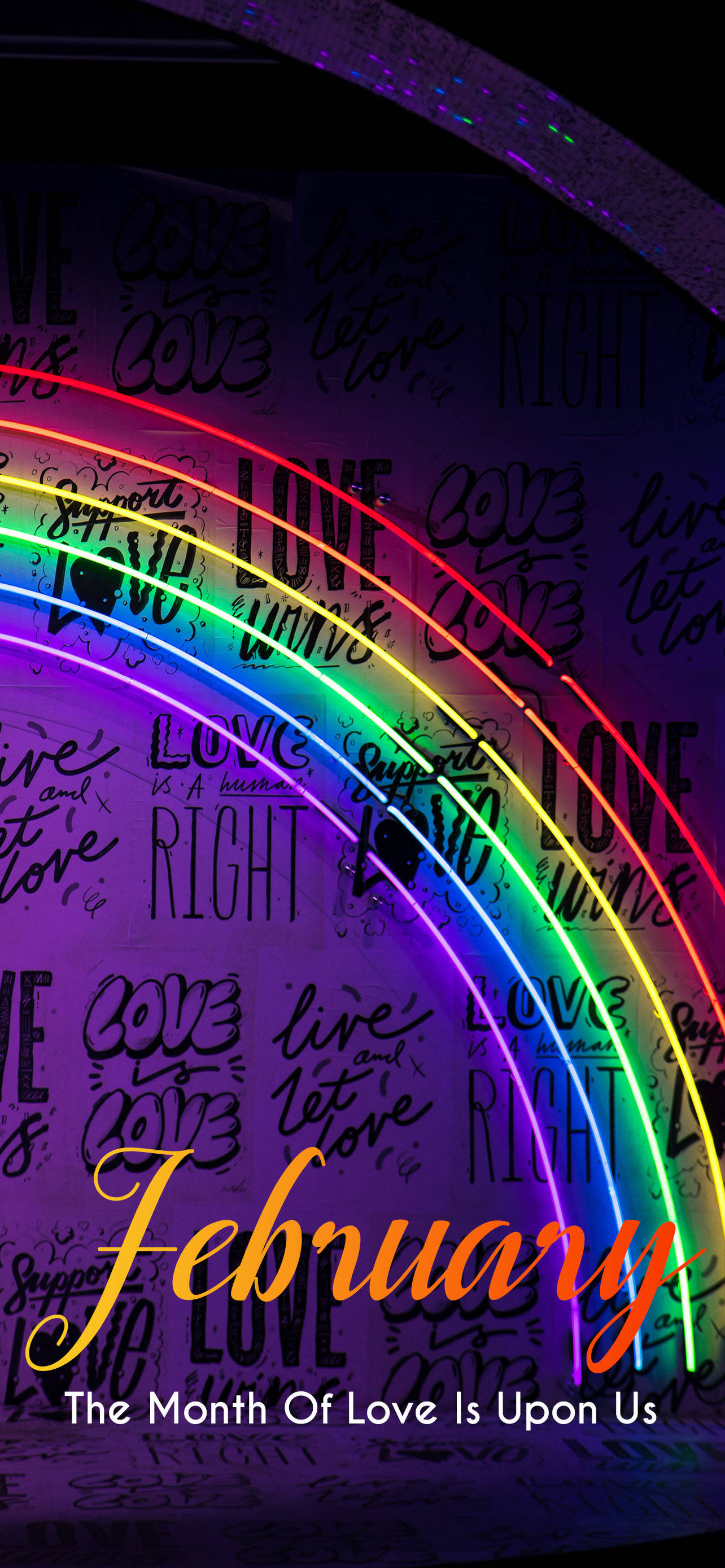 Pebrero Na May Neon Rainbow Wallpaper