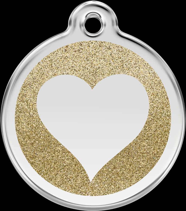 Pendant na Puso na May Gold Glitter Wallpaper