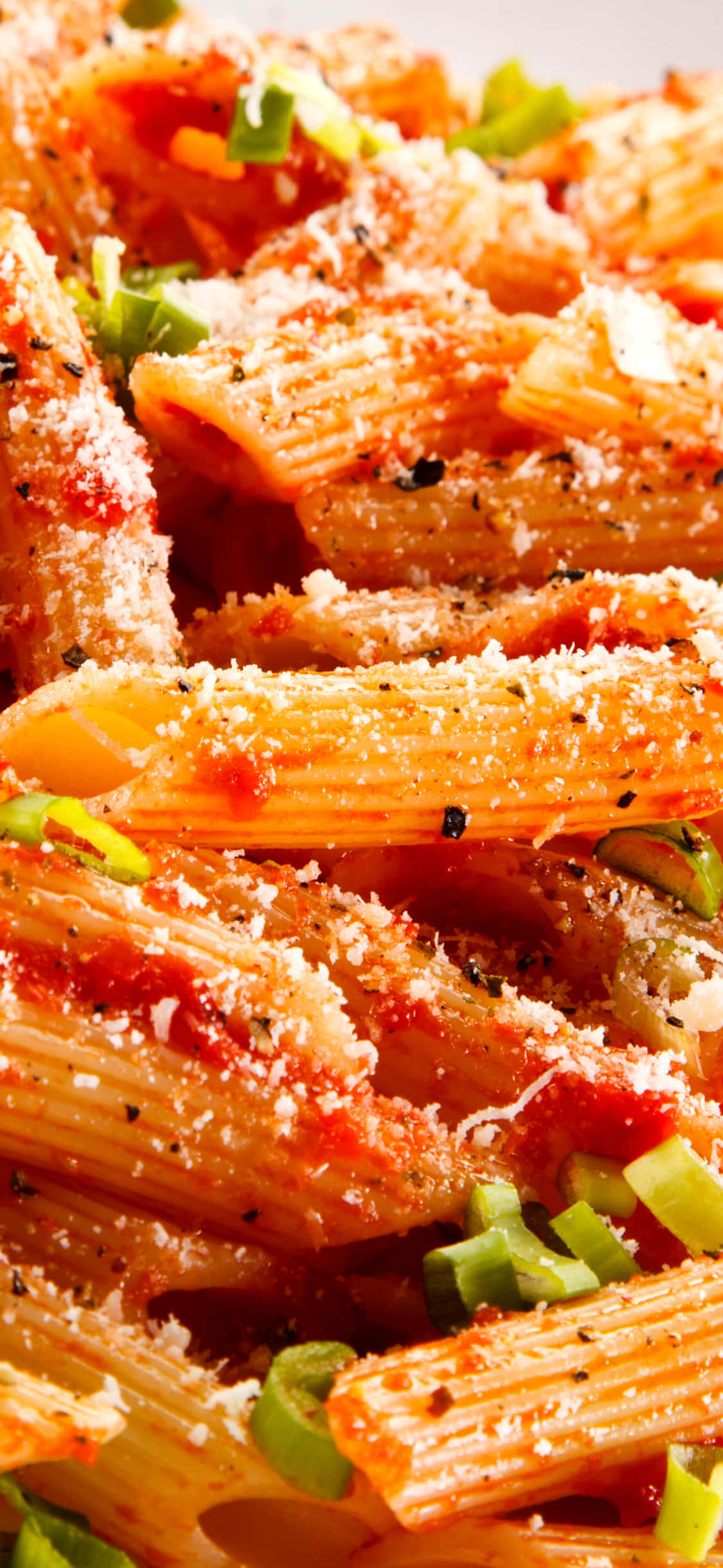 Penne Pasta na May Red Sauce na iPhone X Pasta Background Wallpaper