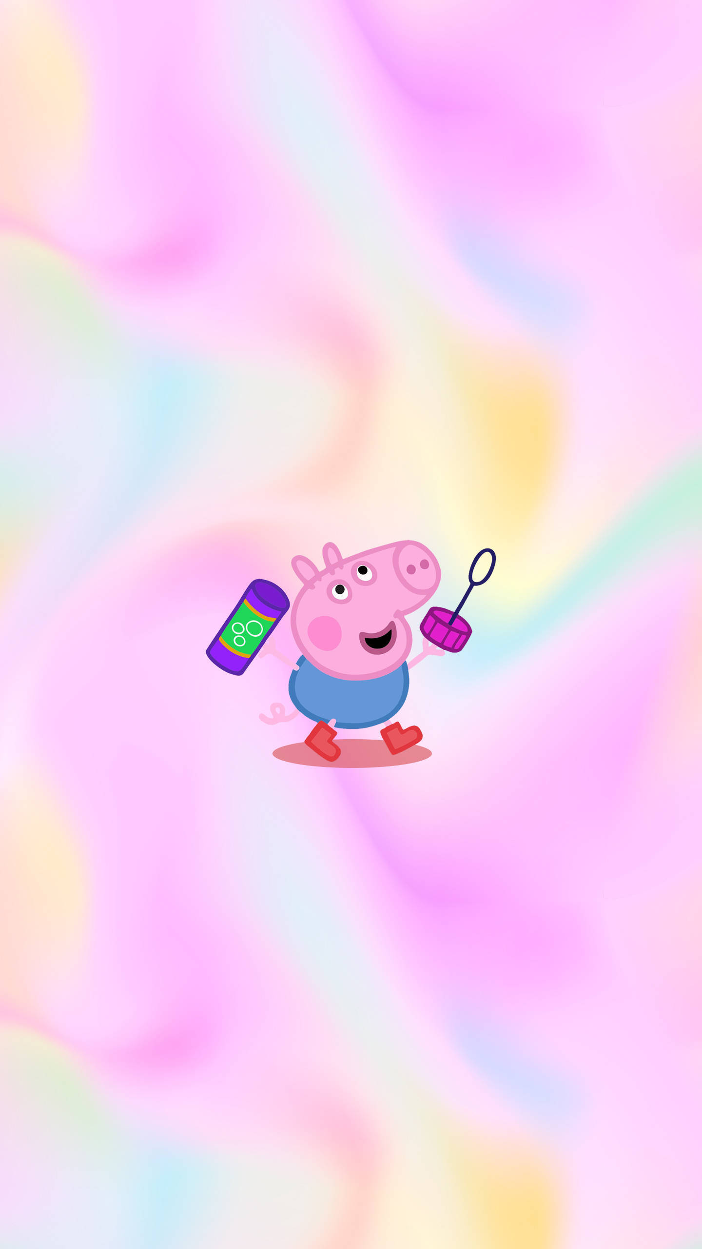 Peppa Pig iPhone George May Bubbles Wallpaper