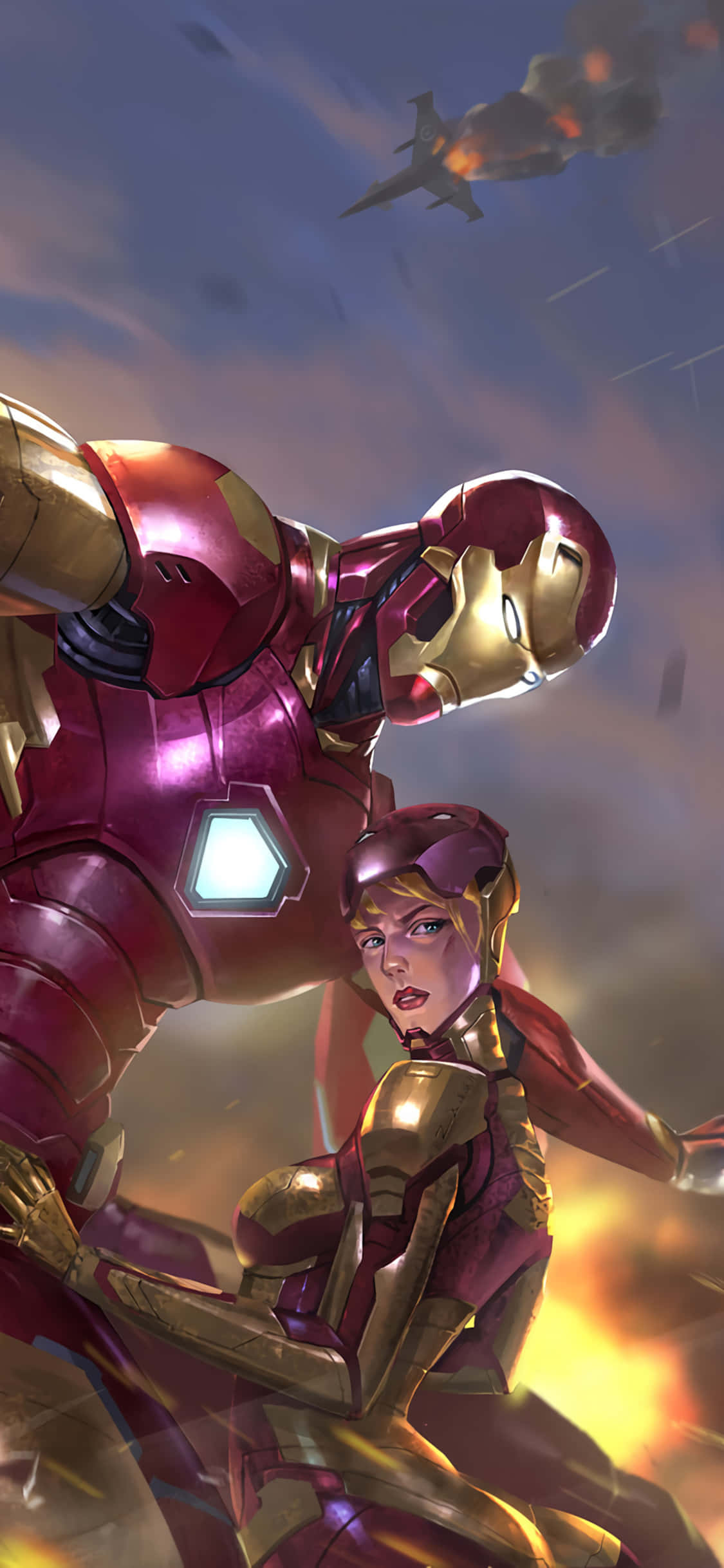 Pepper Potts na Nakatayog na Matapang Wallpaper