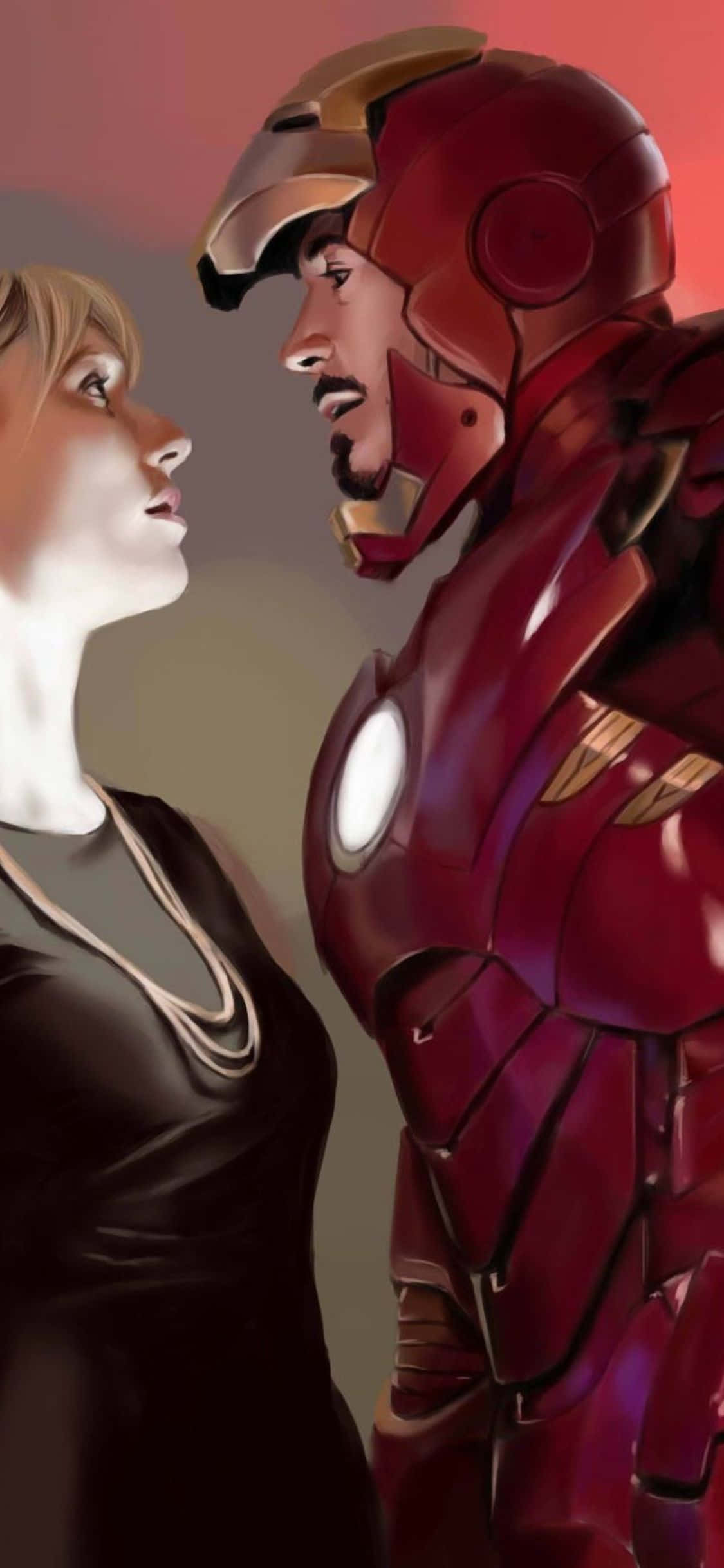 Pepper Potts na Nakatayog na Matatag Wallpaper