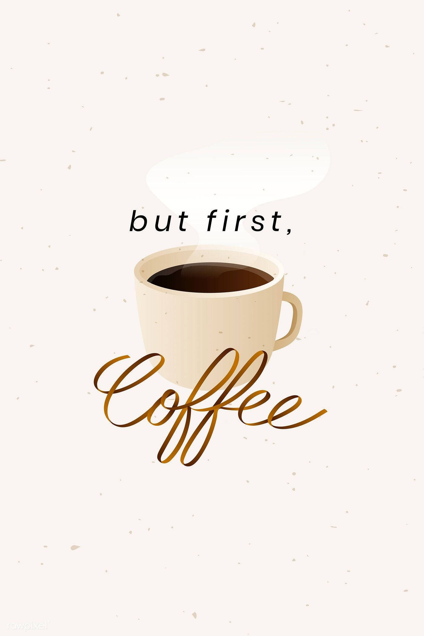 Pero Una ang Kape Cute iPhone Wallpaper
