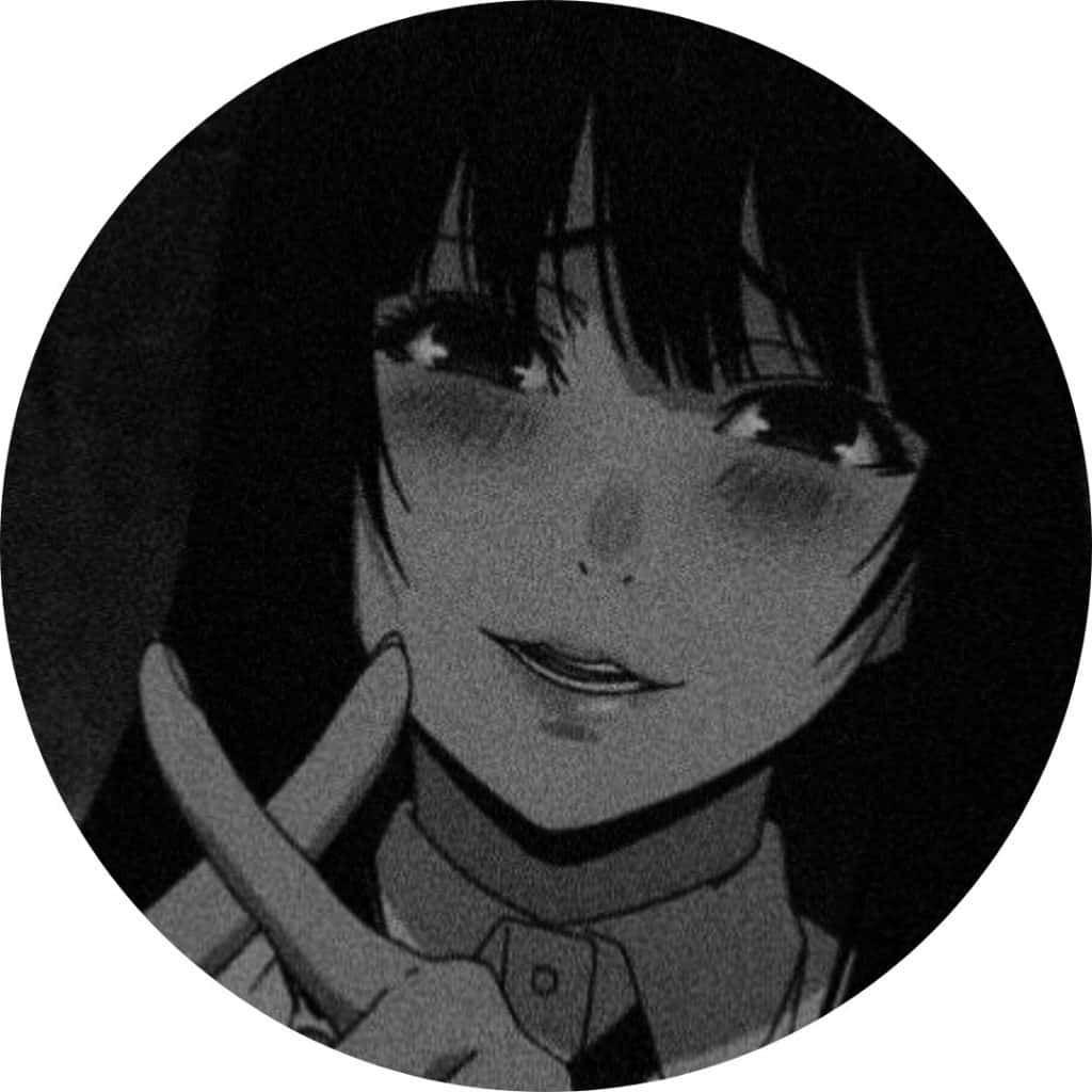 Pfp ng Anime na Babae na Itim at Puti Wallpaper