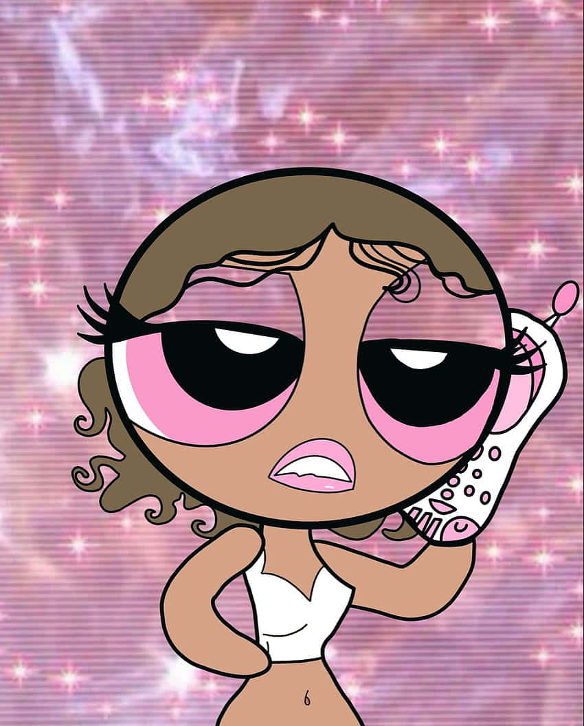 PFP ng Powerpuff na Nasa Telepono Wallpaper