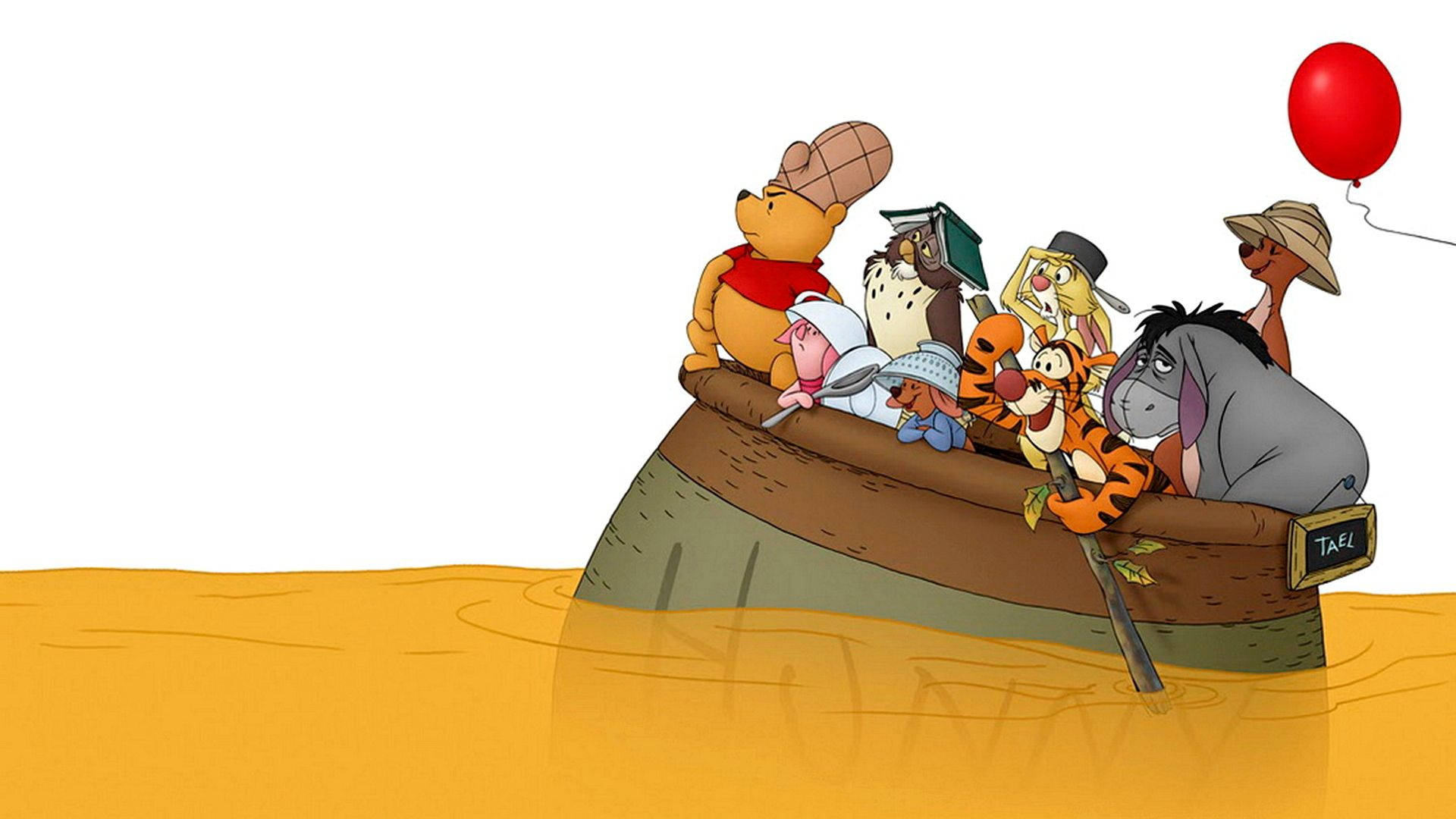 Piglet na Lalagyan ng Pulut Wallpaper
