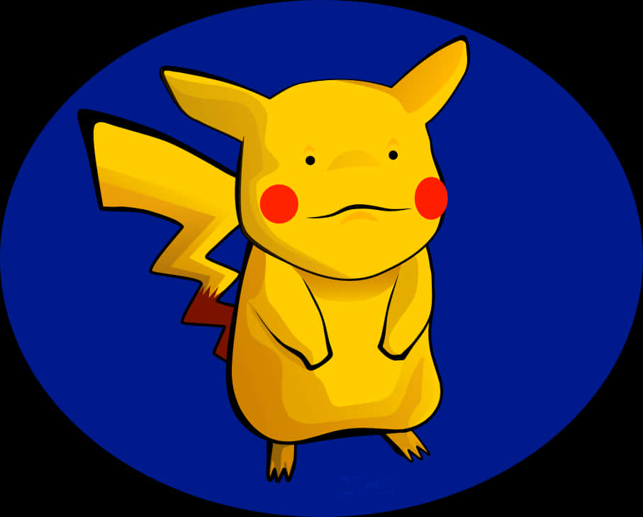 Pikachu na Asul na Background na Vector Art Wallpaper