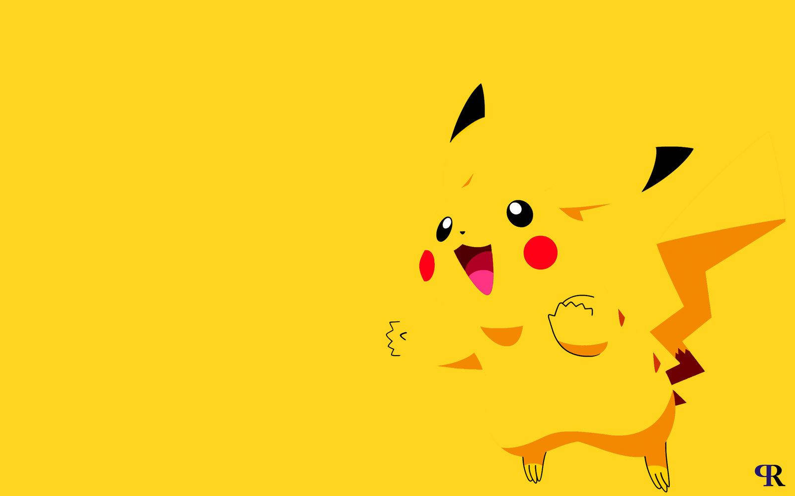 Pikachu na Dilaw na Dilaw Wallpaper