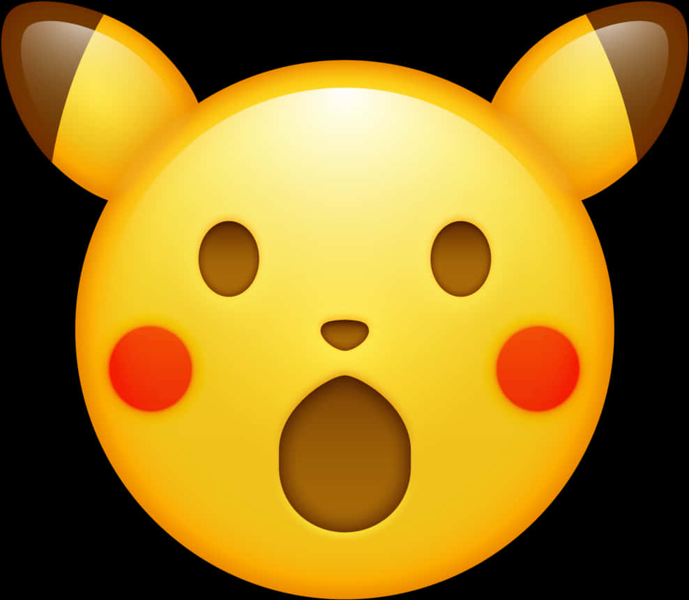 Pikachu Nagulat na Emoji Wallpaper