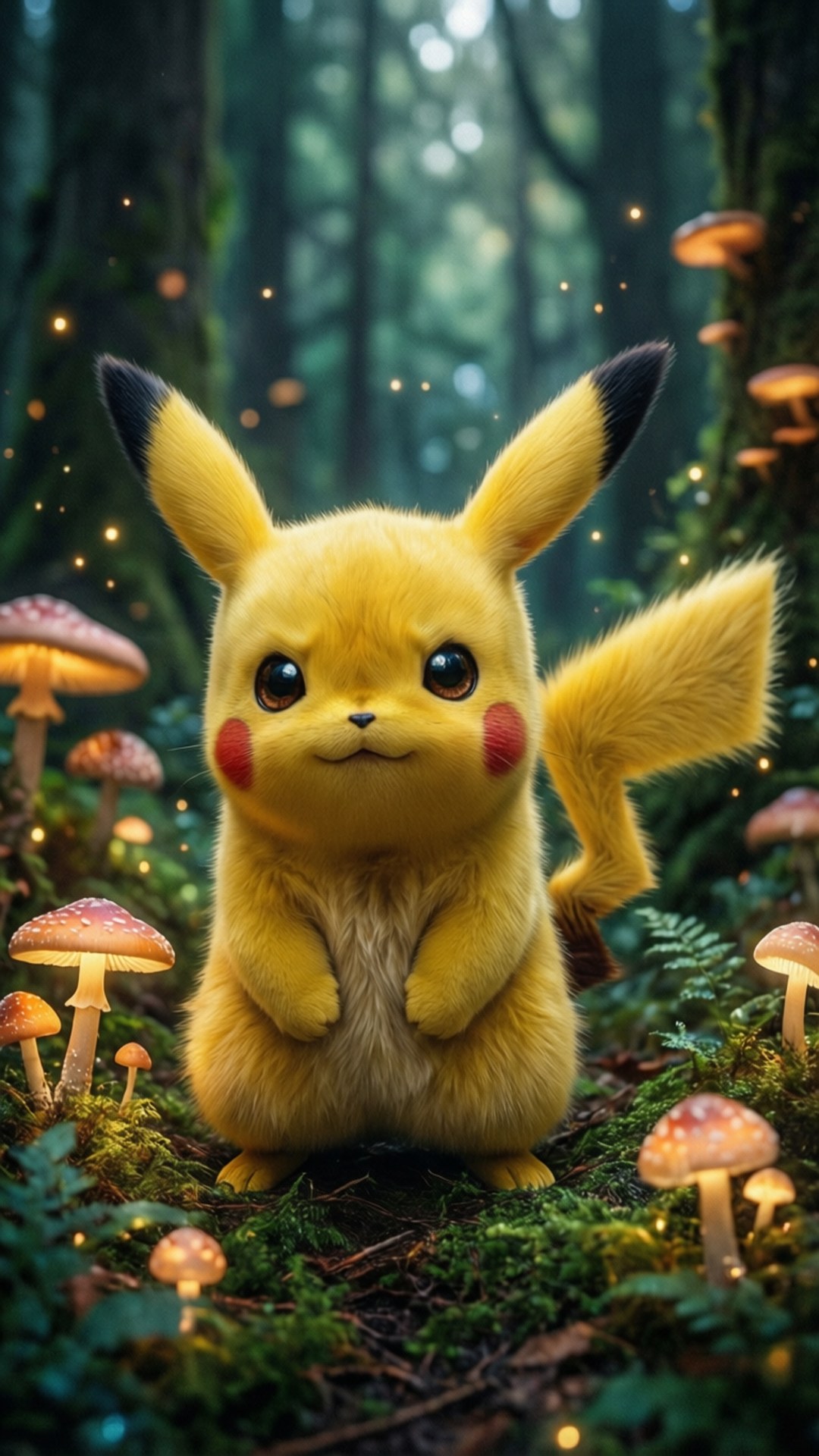 Pikachu sa Mahiwagang Kagubatan Wallpaper