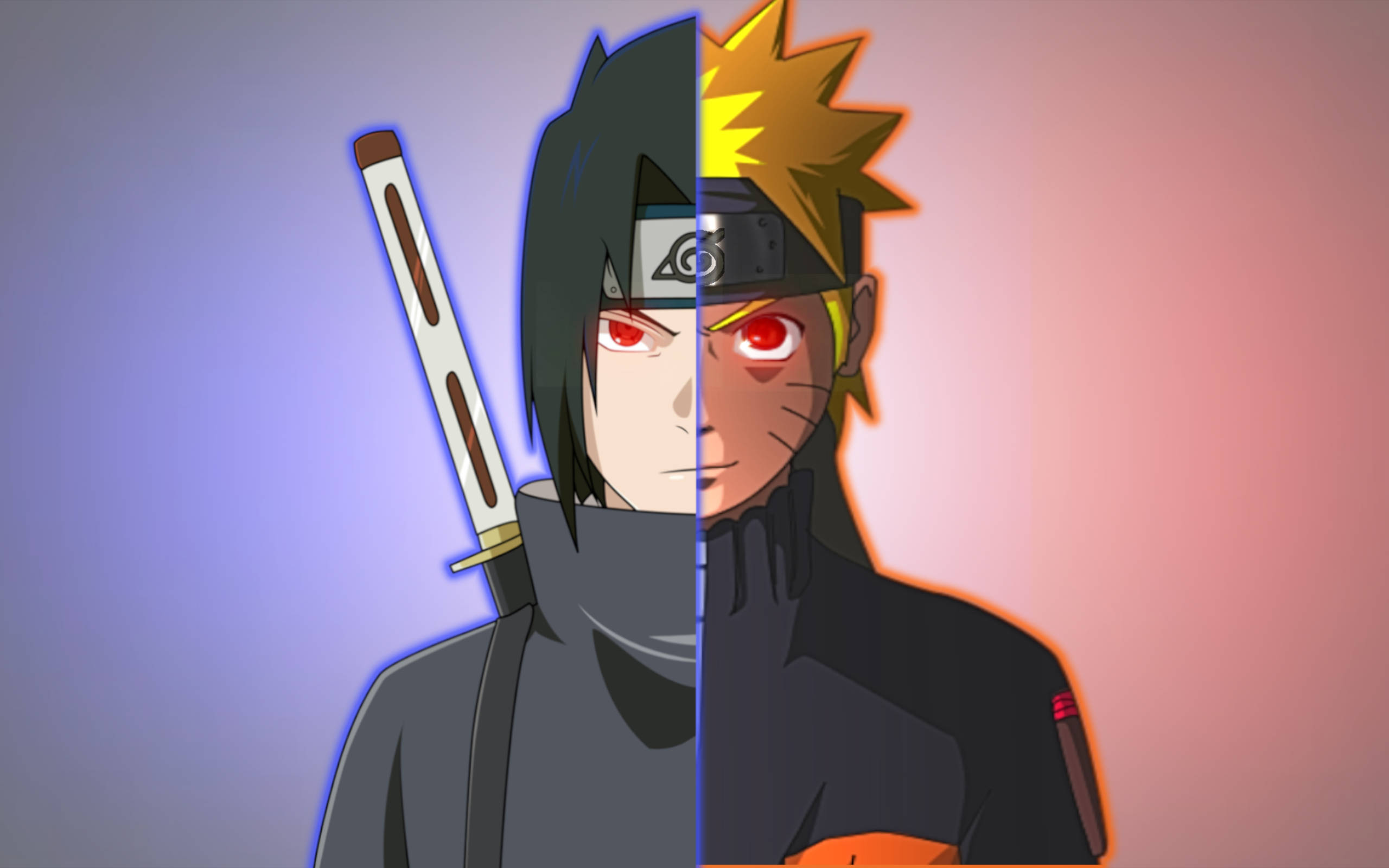 Pinagsamang Naruto at Sasuke Wallpaper