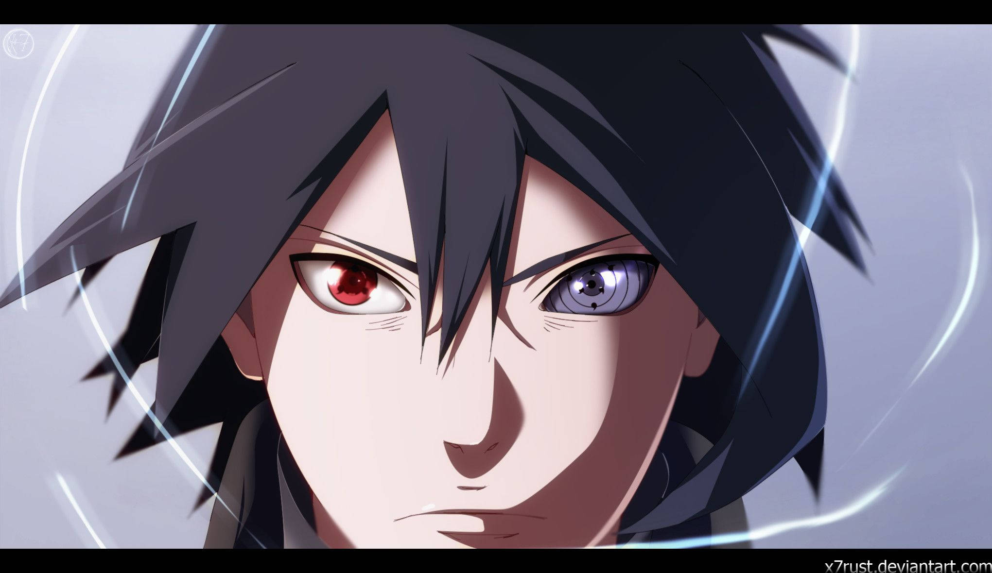 Pinagsamang Sharingan at Rinnegan ni Sasuke Wallpaper