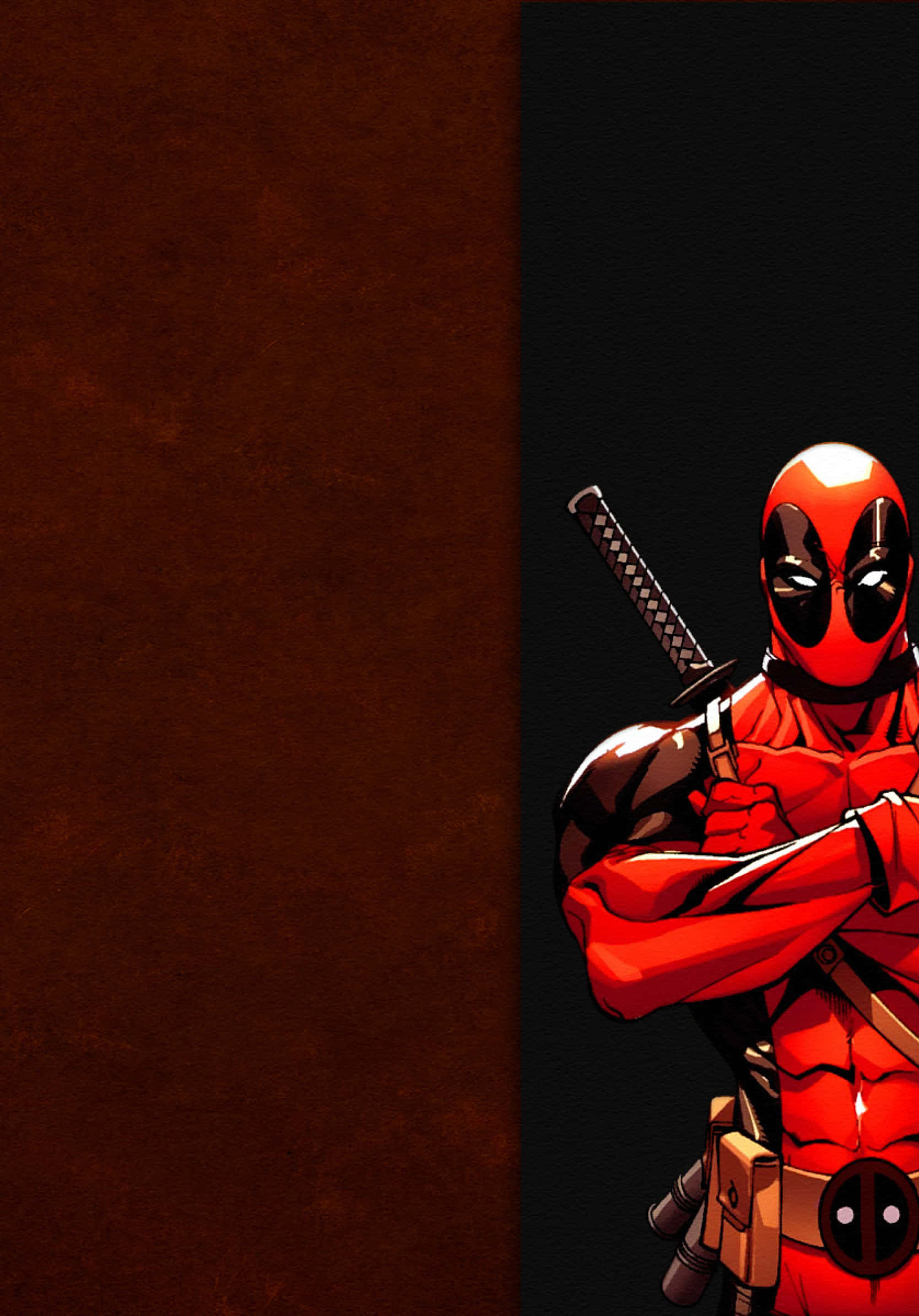 Pinaka-hinahangad na mersenaryo sa bayan - Itom na Deadpool. Wallpaper