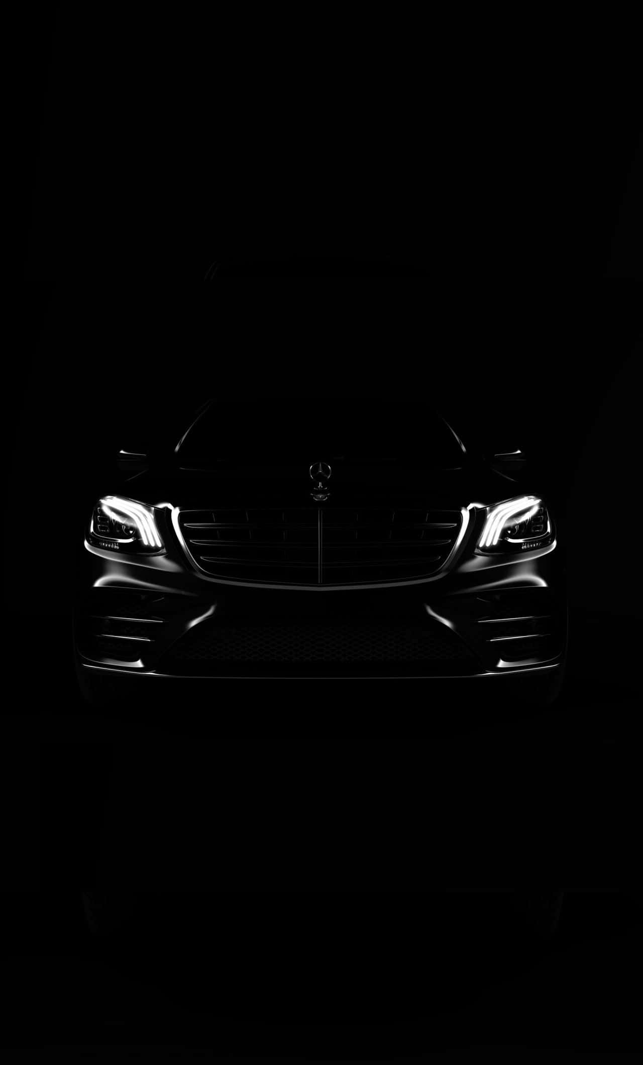 Pinakamagandang Mercedes na Likuran Lahat na Itim na Mercedes sa mga Anino Wallpaper
