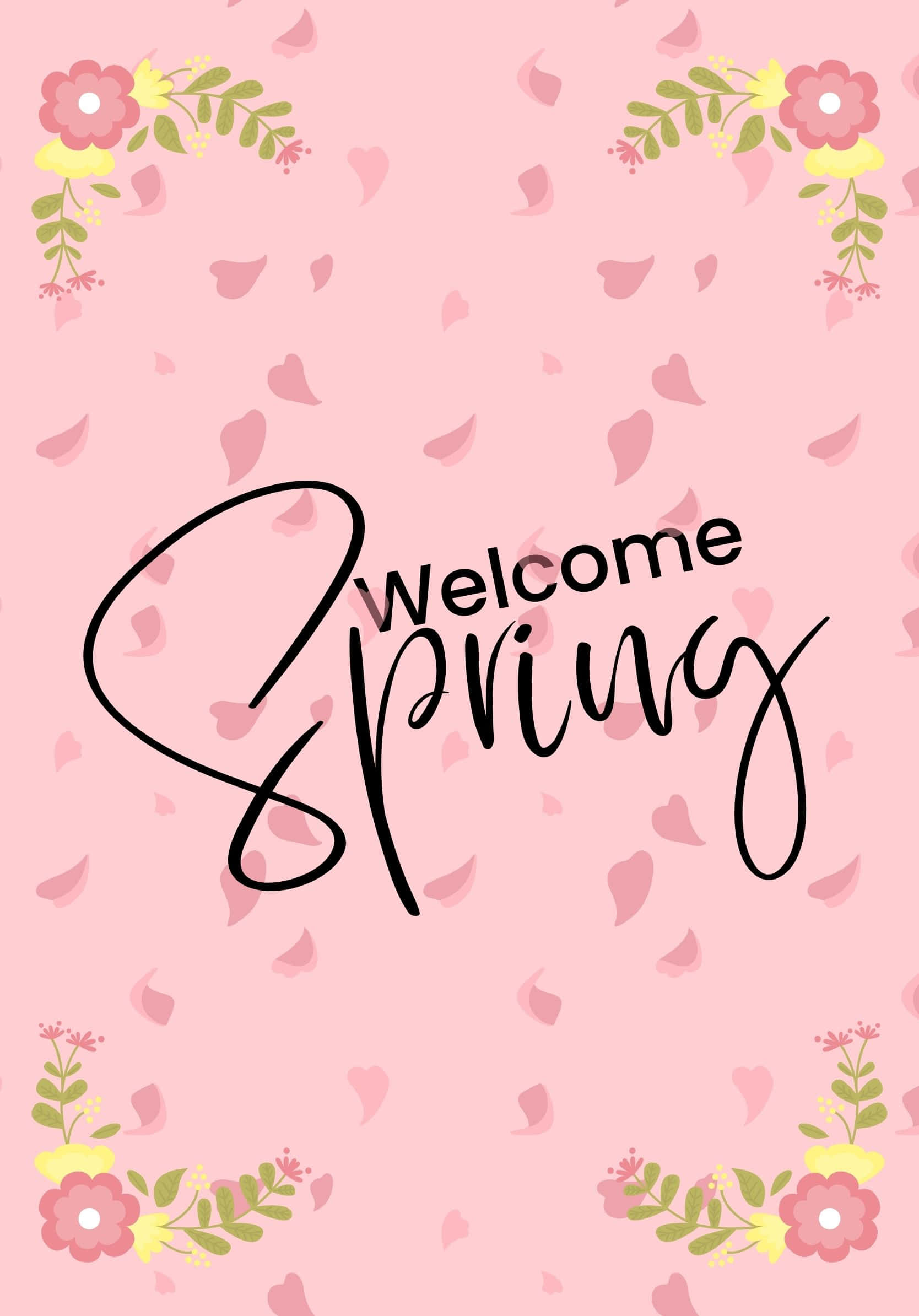 Pinakamagandang Spring Cute Pastel Pink Background Wallpaper