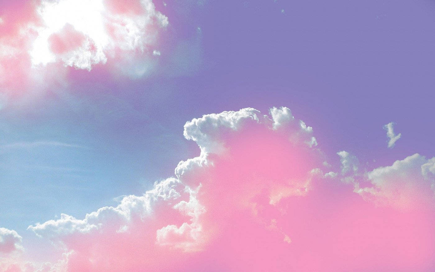 Pink at Blue na Ulap Wallpaper