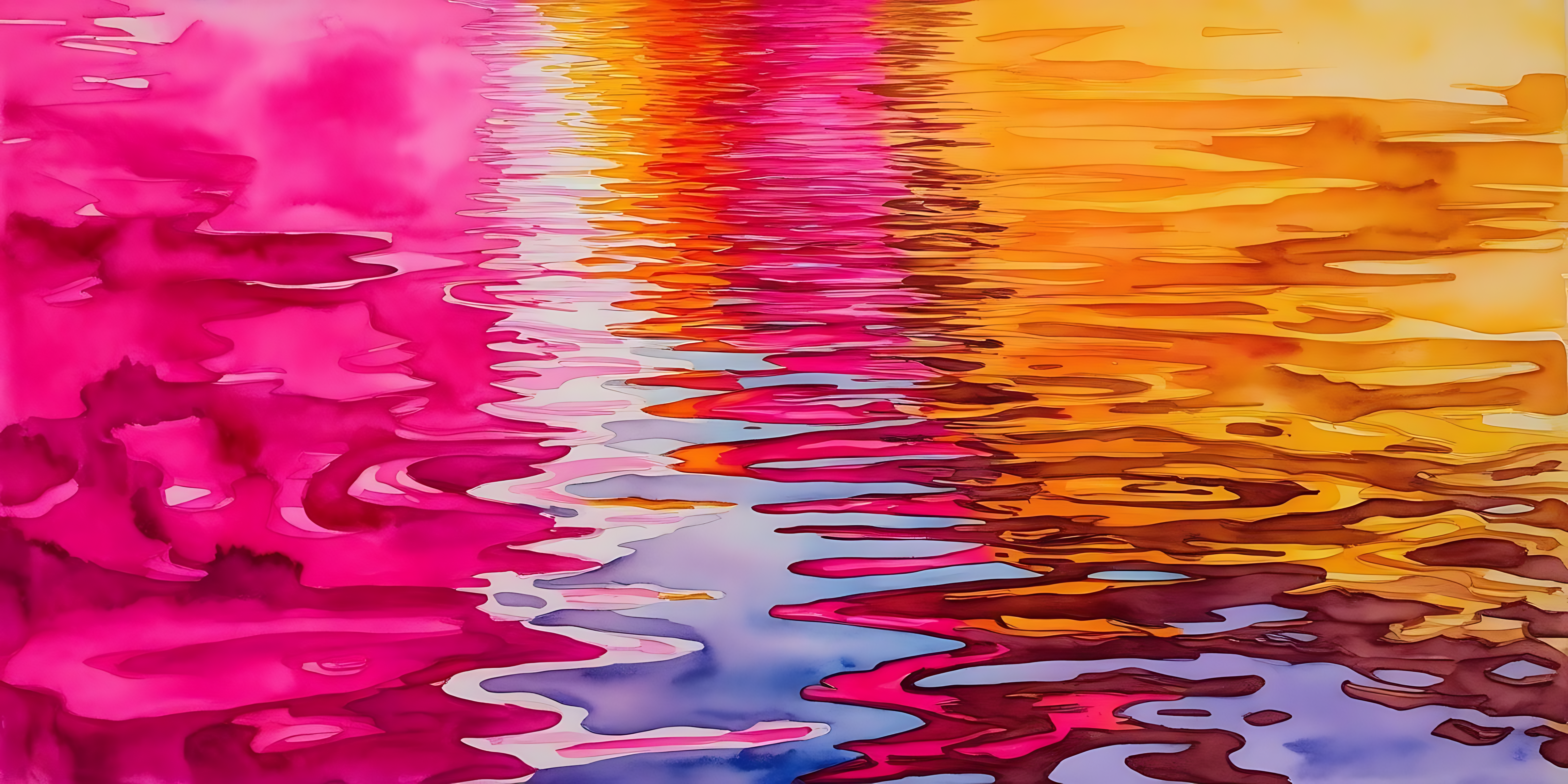 Pink at gintong likidong marmol Wallpaper
