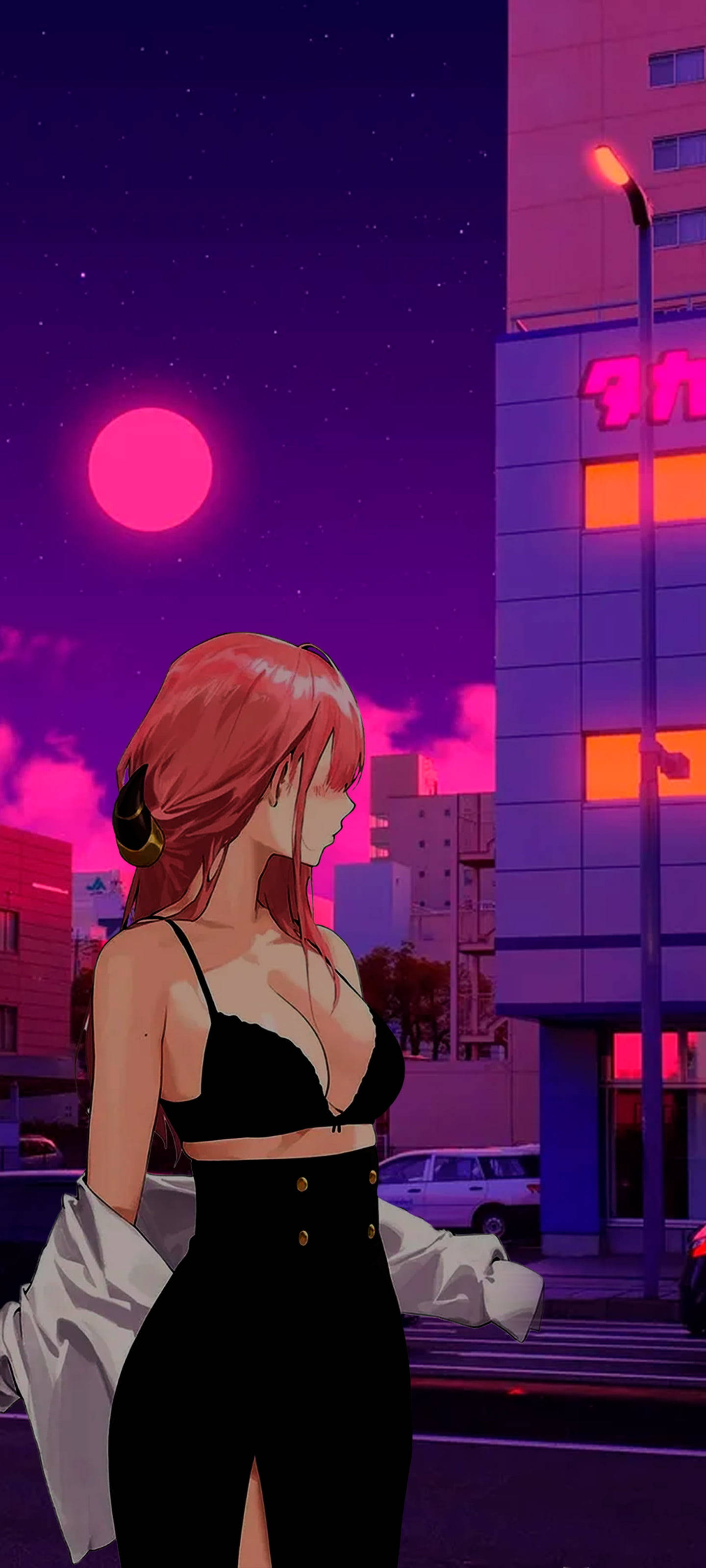 Pink Baddie na Babae na May Itim na Kasuotan Wallpaper