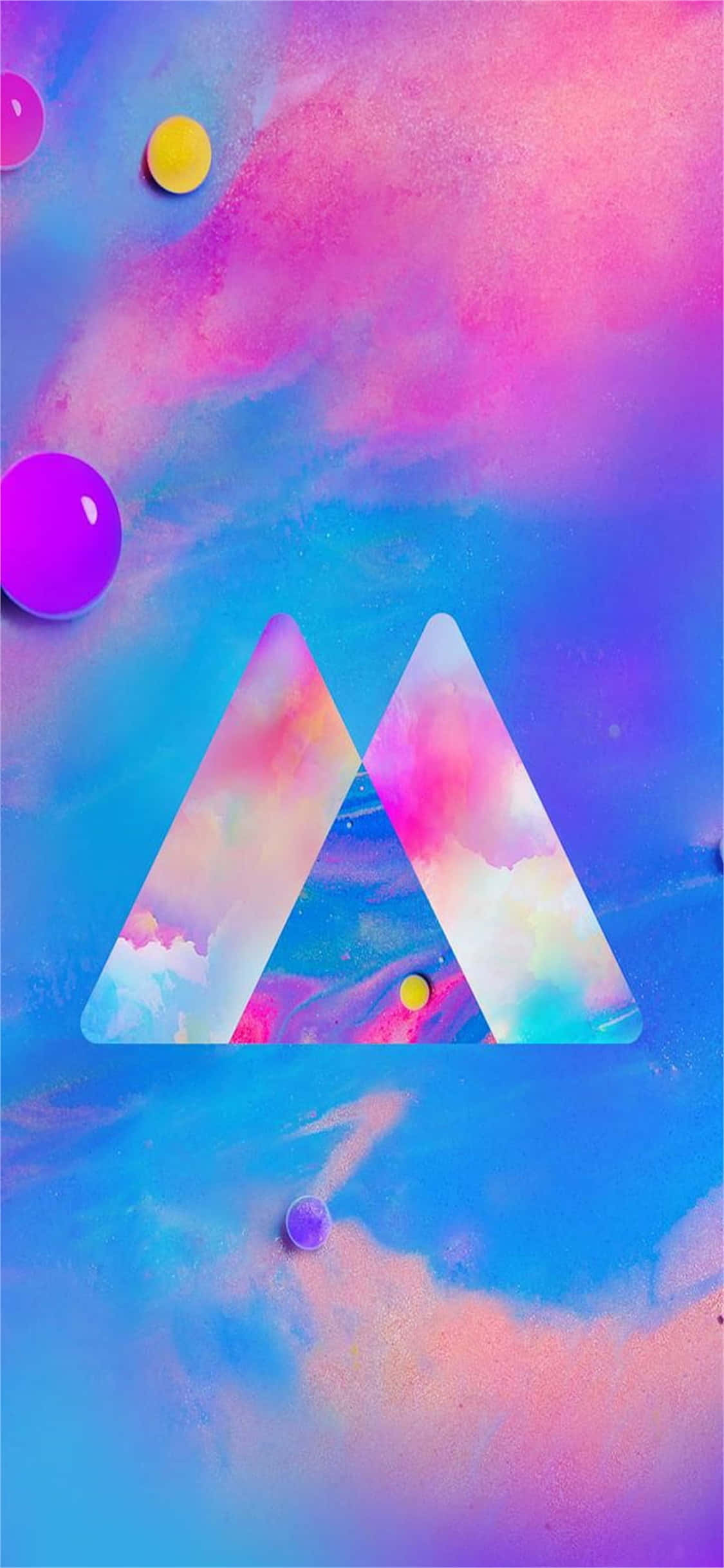 Pink Blue iPhone XS M Series Background Wallpaper