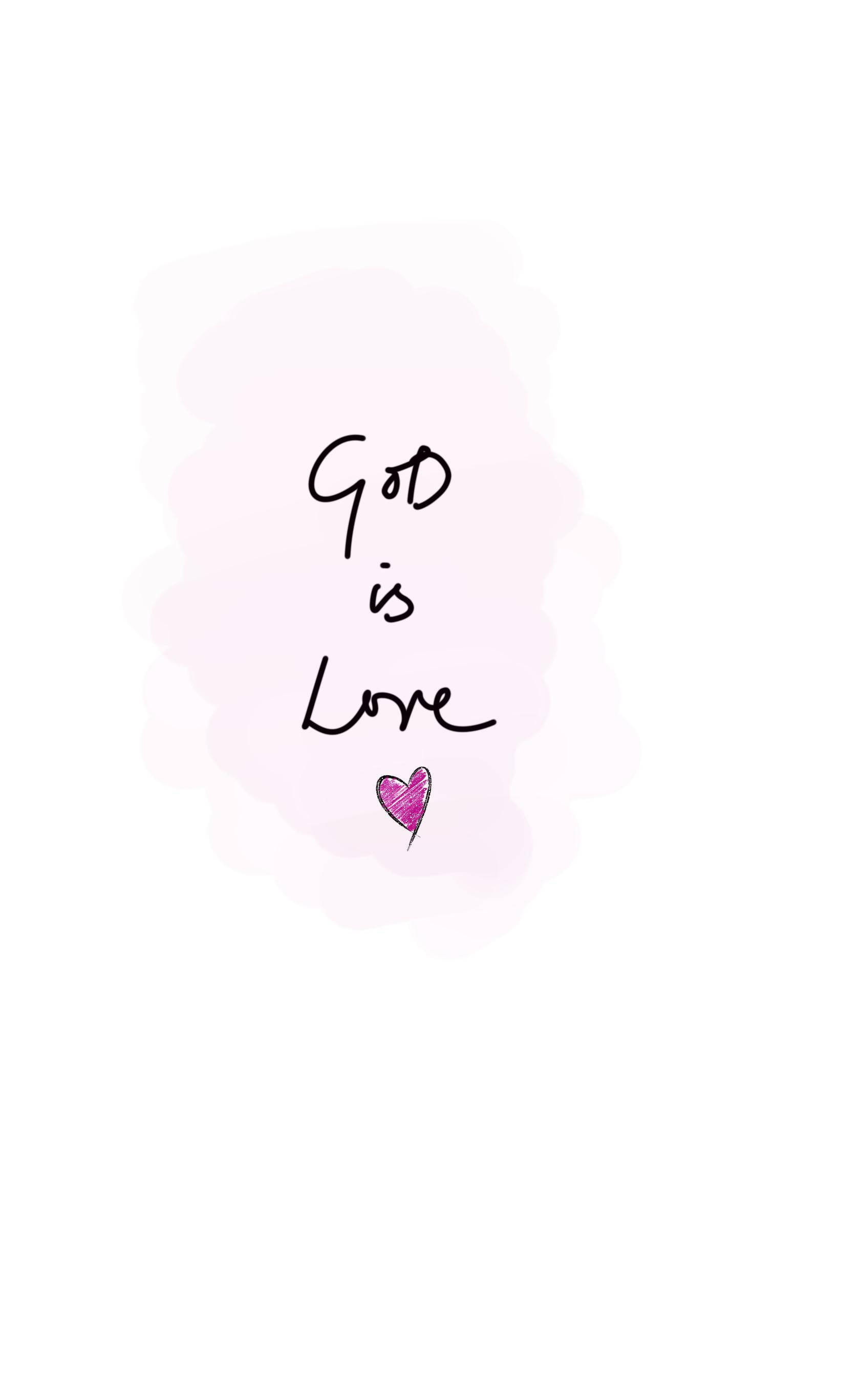 Pink Heart I Love Jesus iPhone Wallpaper